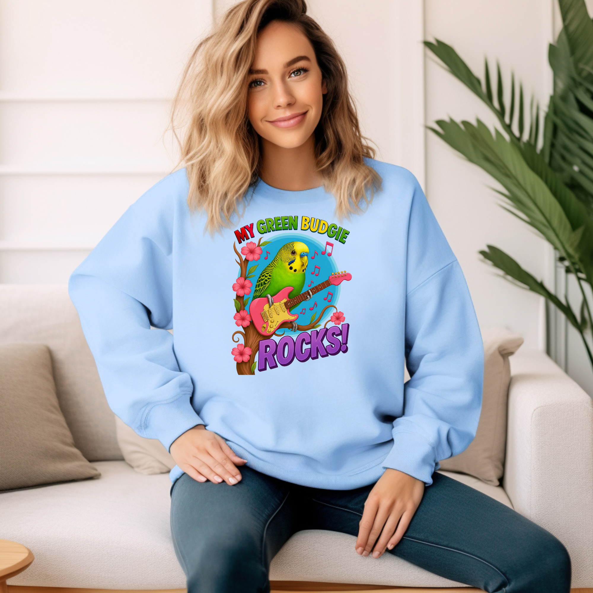 My Green Budgie Rocks Sweatshirt