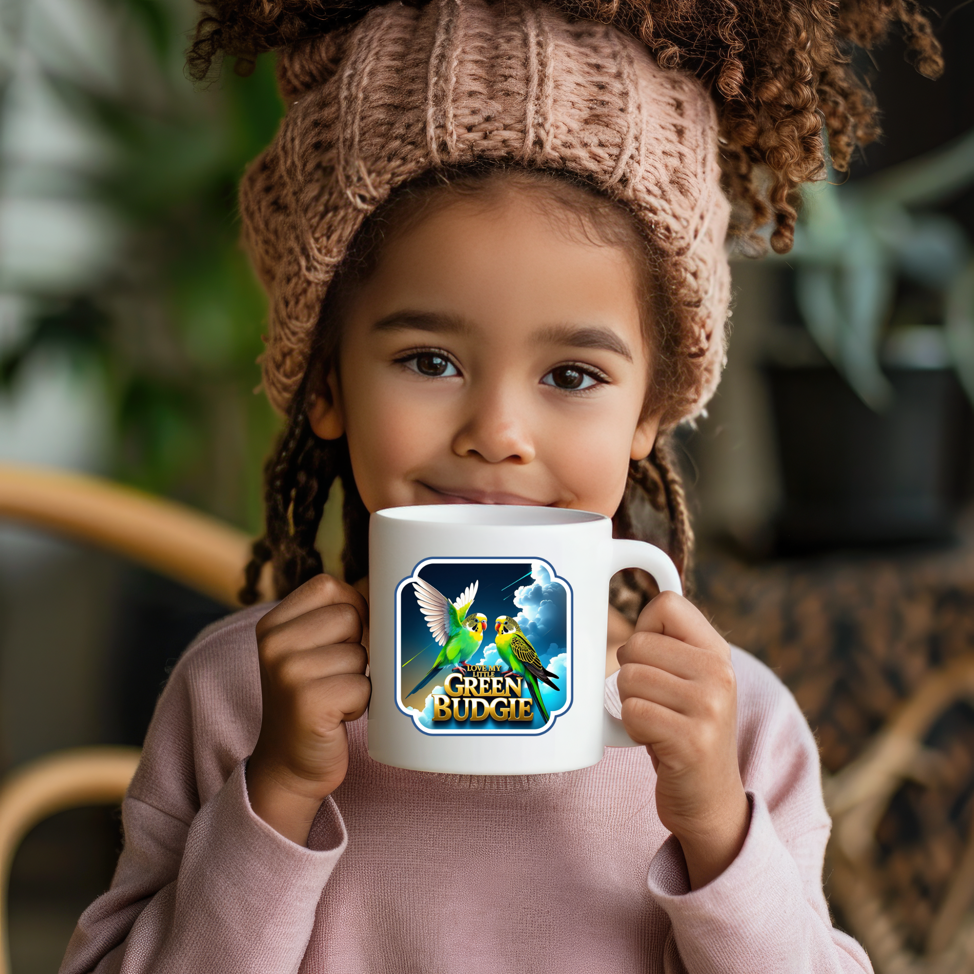 Green Budgie Mug