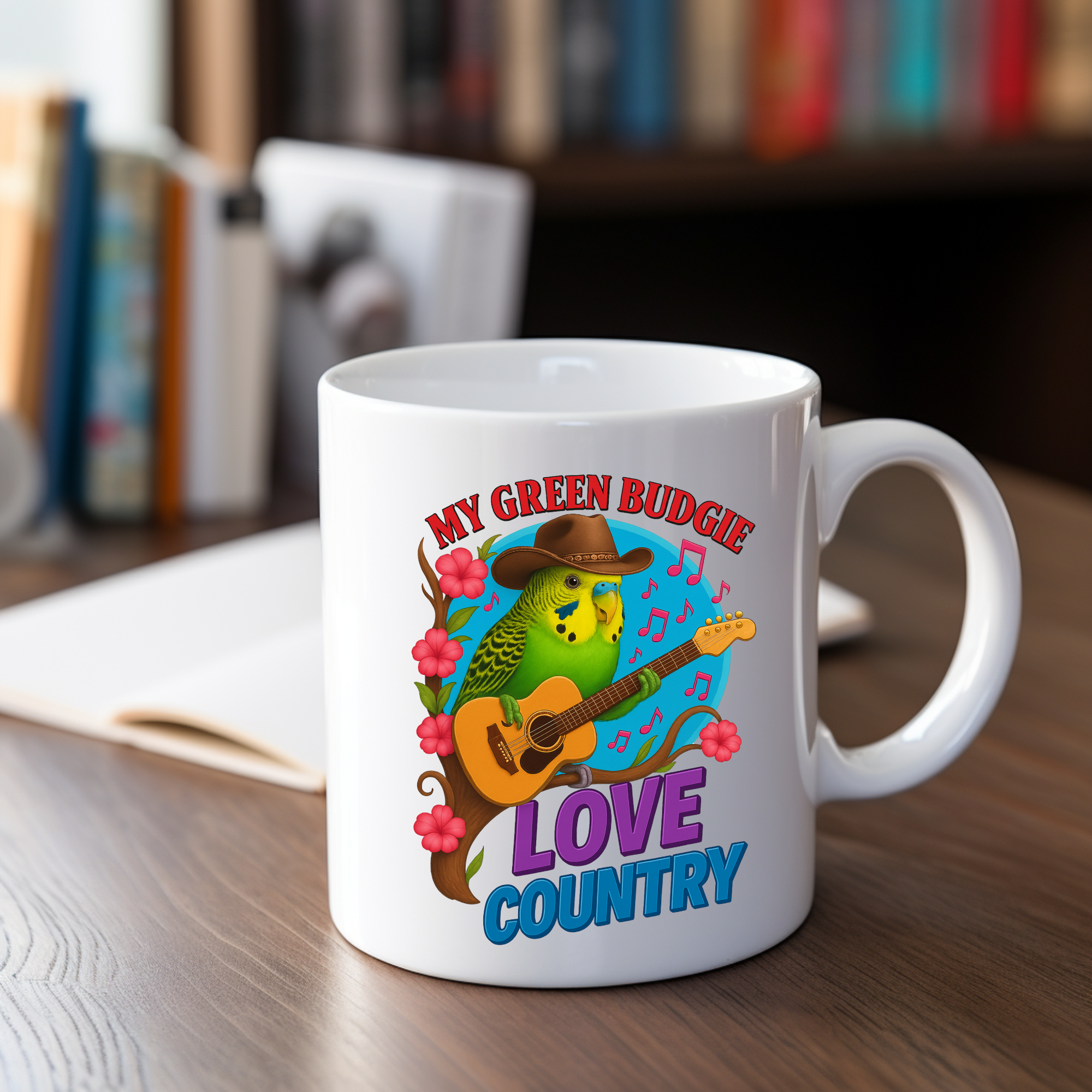 My Green Budgie Love Country Mug