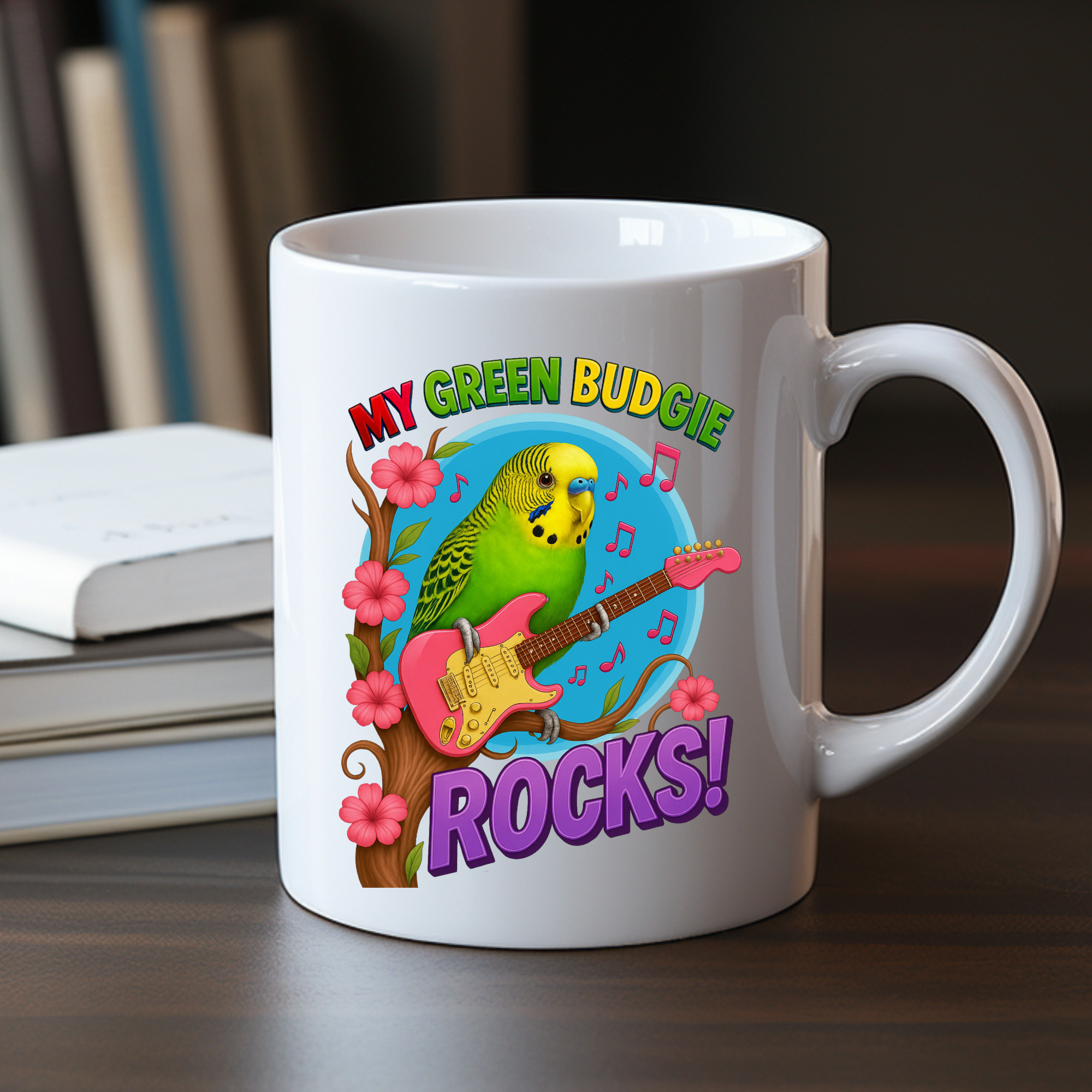My Green Budgie Rocks Mug