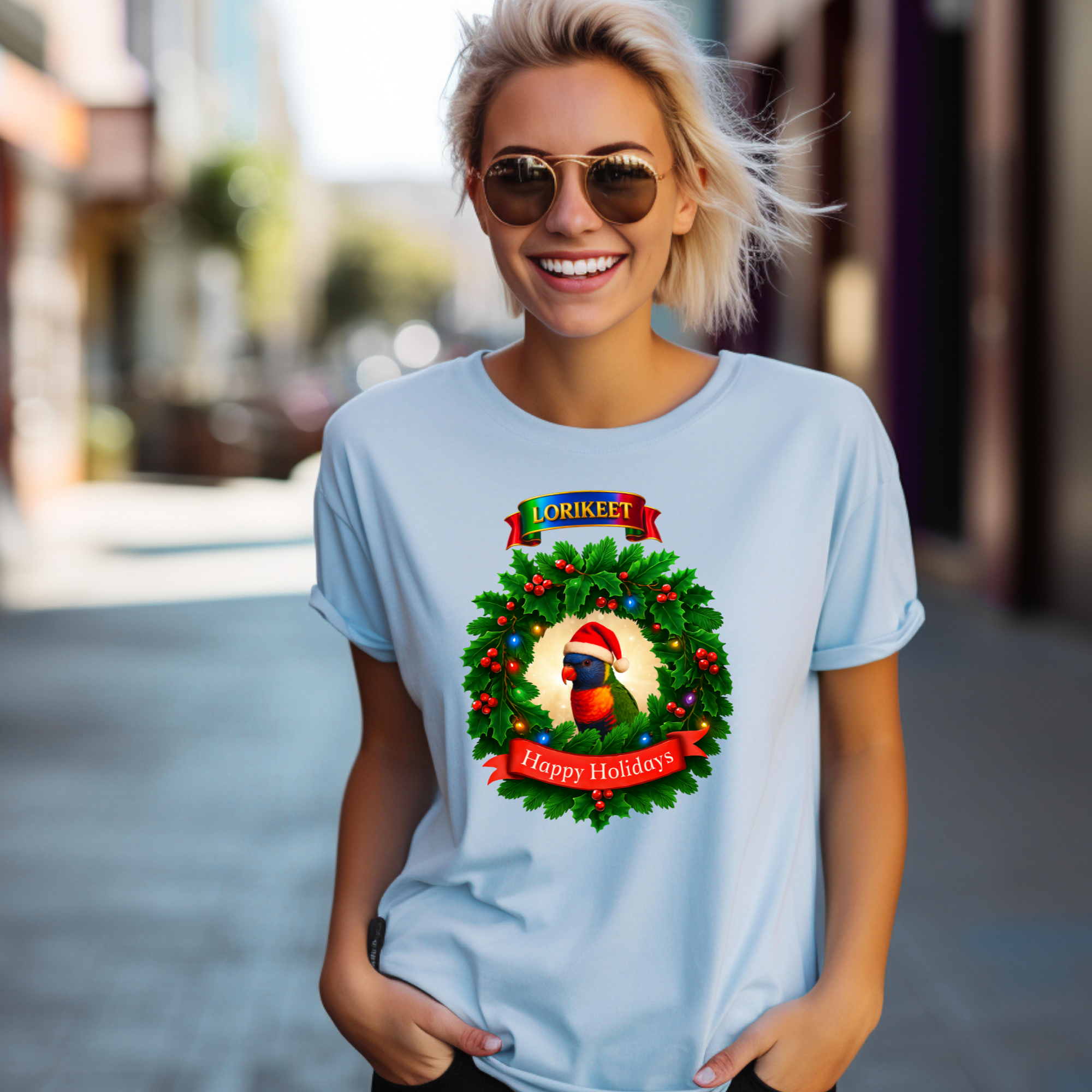 Happy Holidays Lorikeet T-Shirt