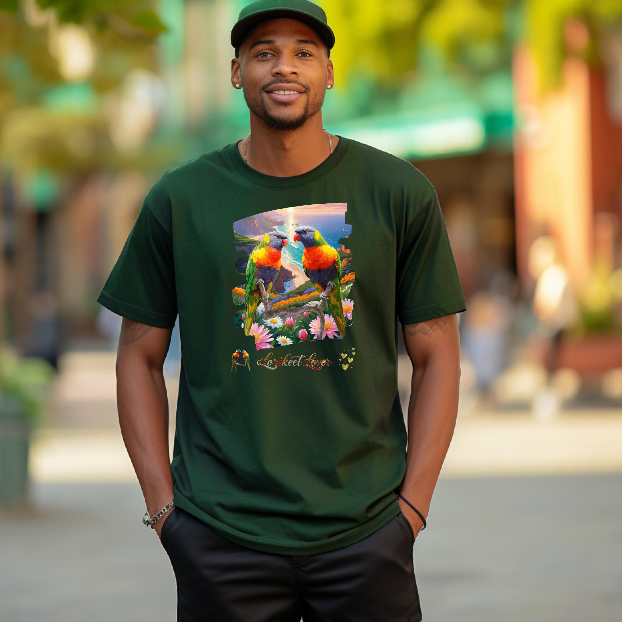 Lorikeet Lover Floral T-Shirt