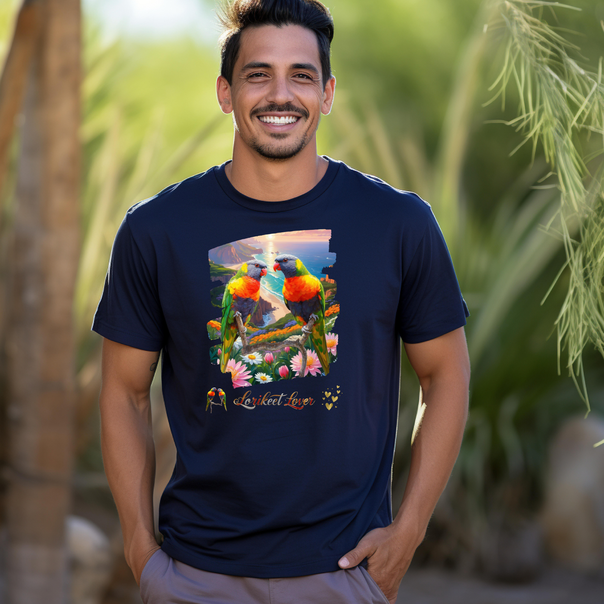 Lorikeet Lover Floral T-Shirt