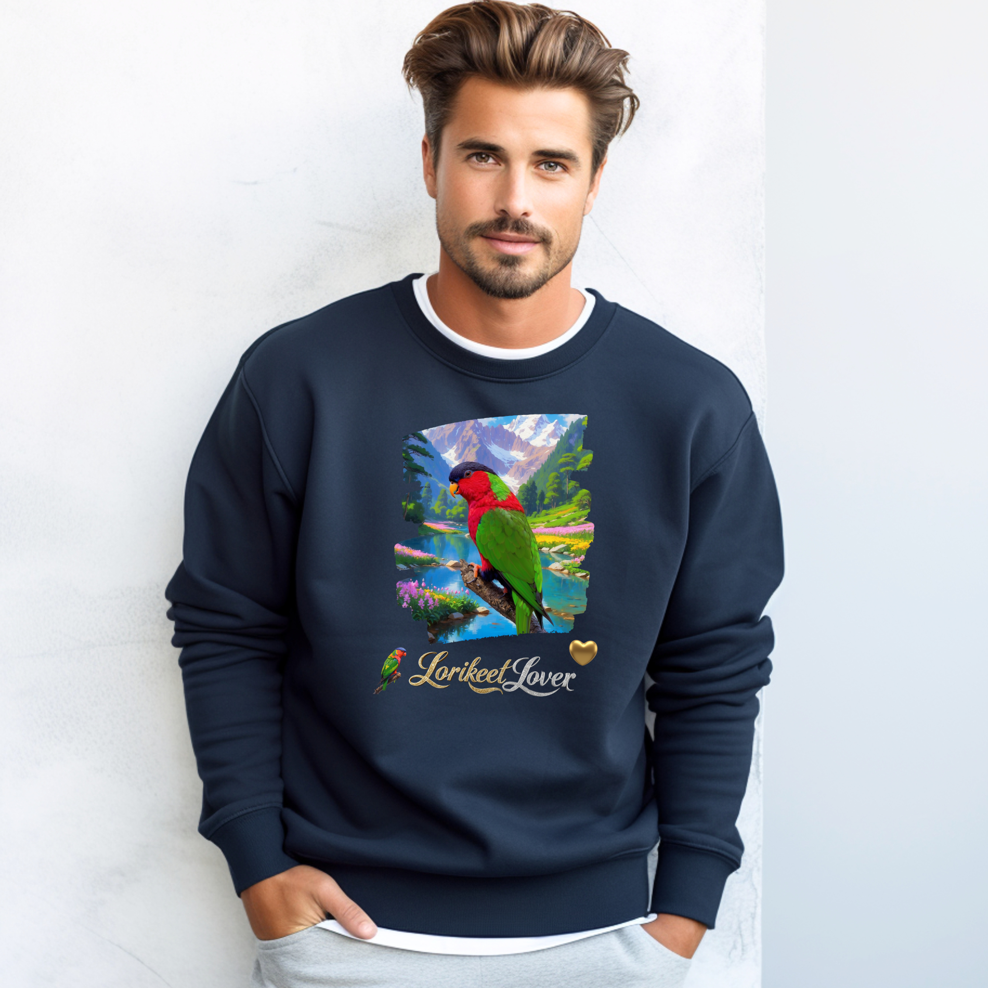 Red Green Lorikeet Lover Sweatshirt