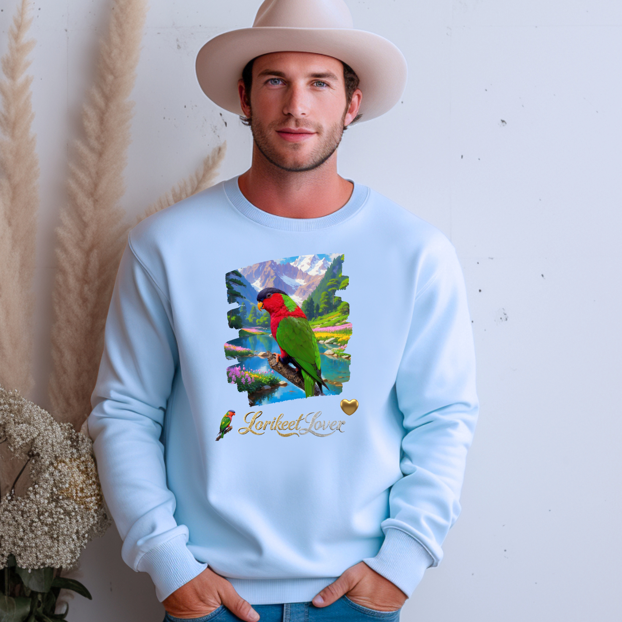 Red Green Lorikeet Lover Sweatshirt