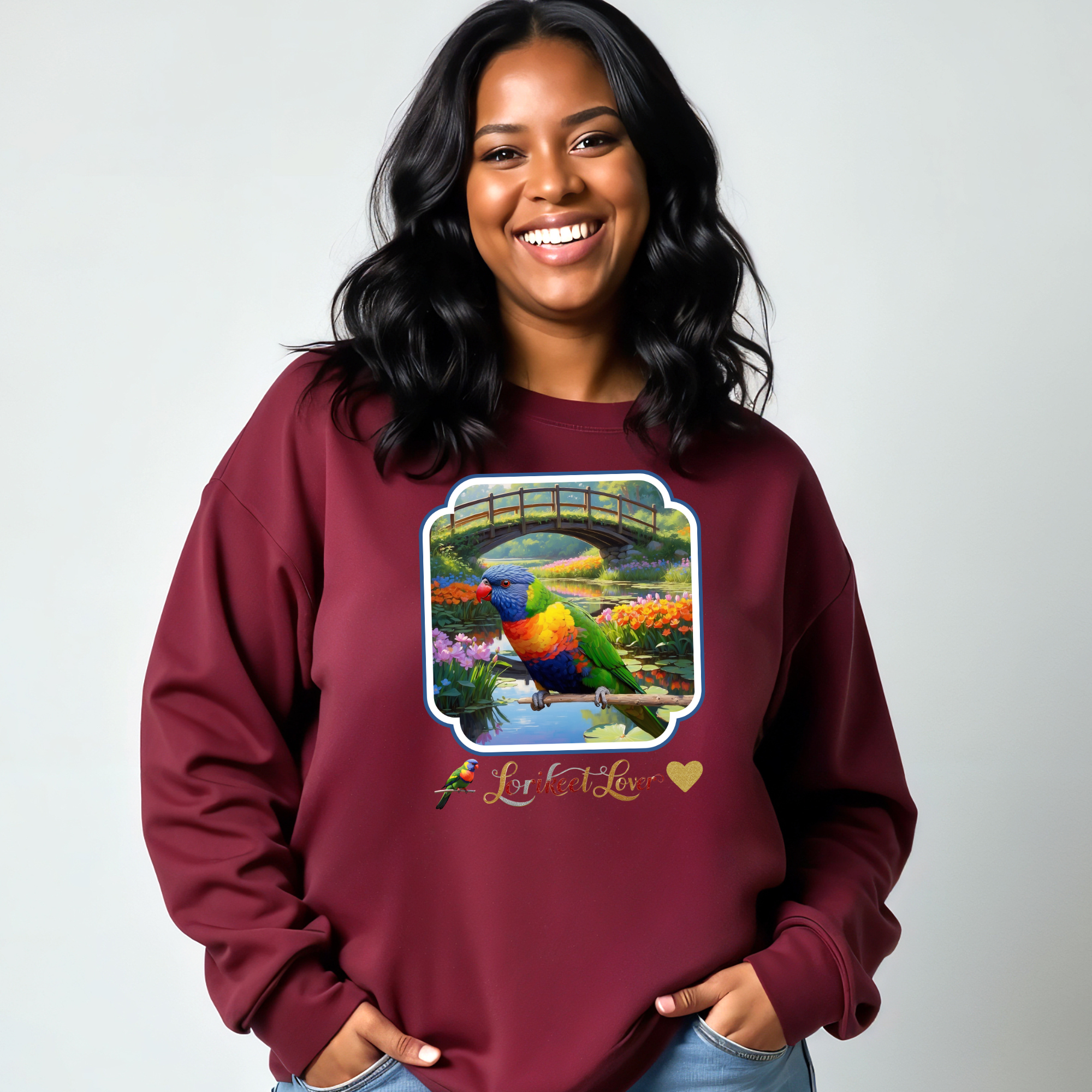 Lorikeet Lover Bridge Scenic Sweatshirt