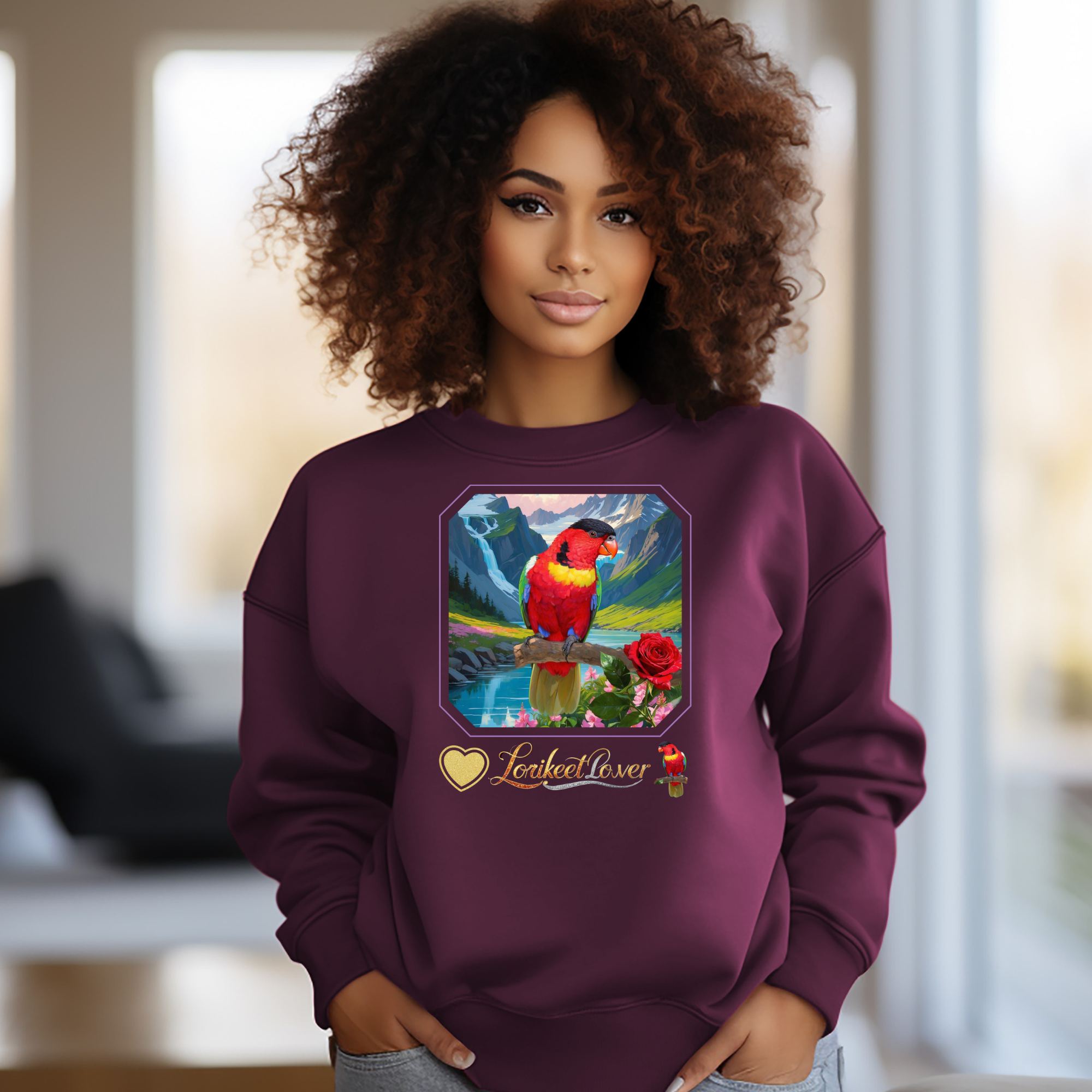 Lorikeet Lover Rose Sweatshirt