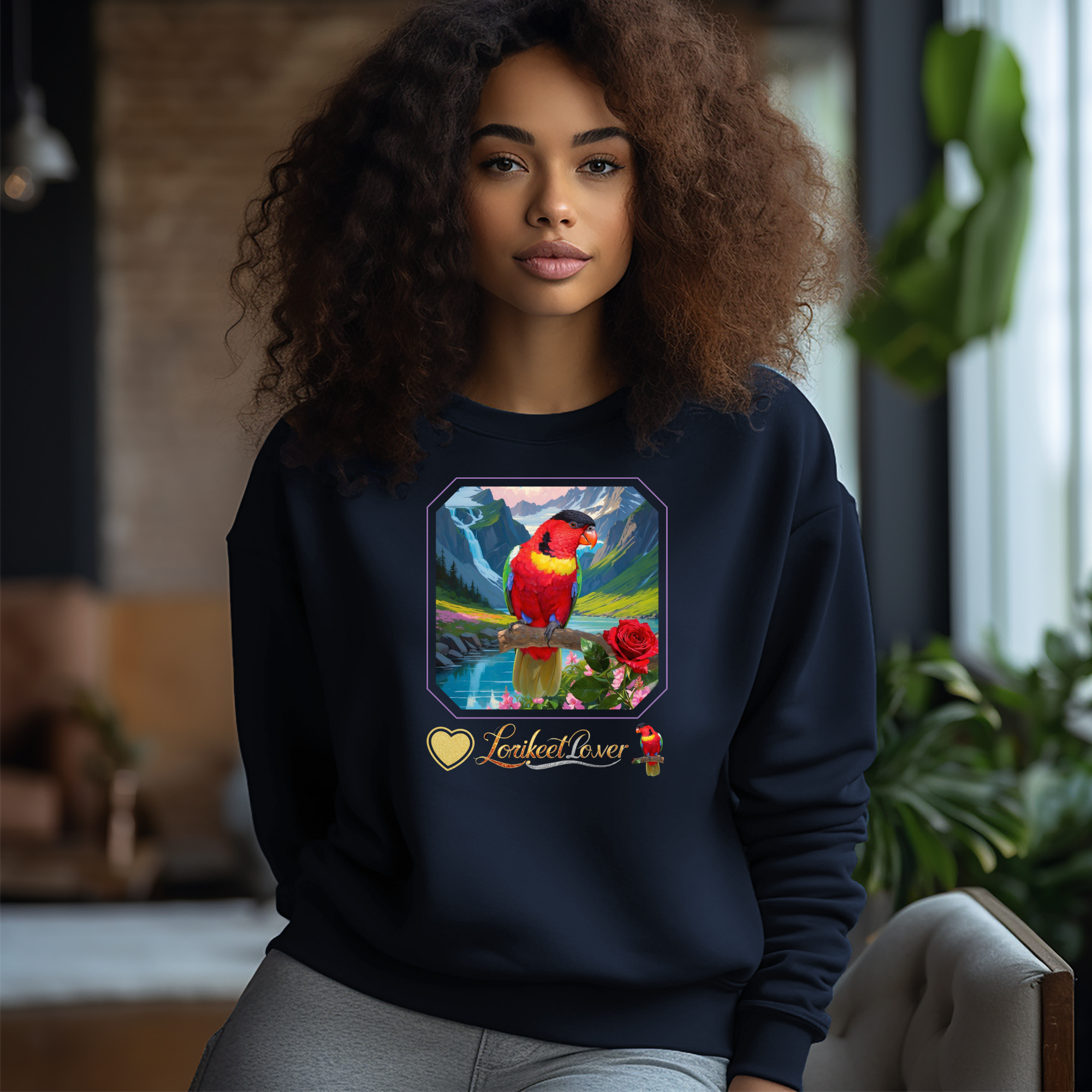Lorikeet Lover Rose Sweatshirt