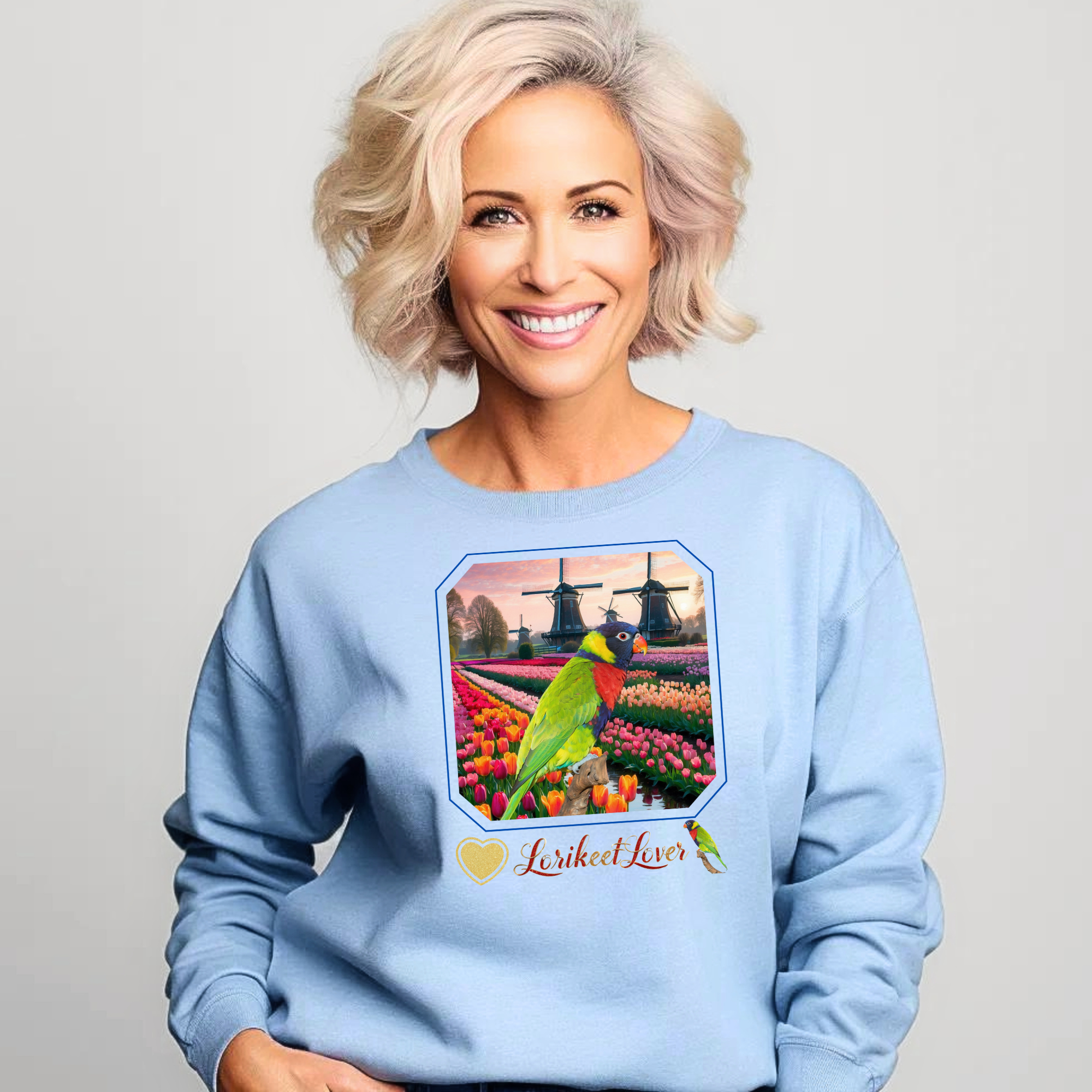 Lorikeet Lover Tulip Field Sweatshirt