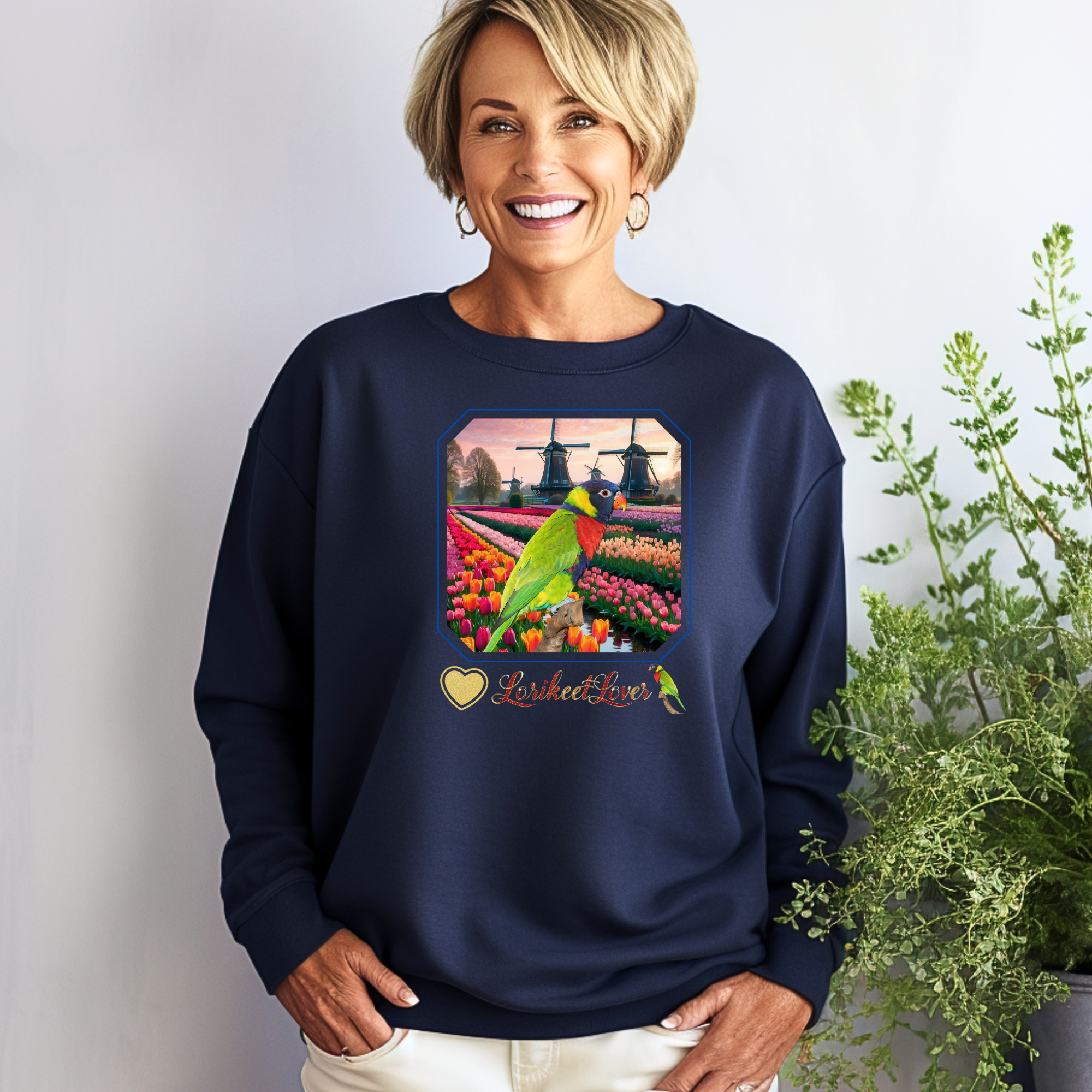 Lorikeet Lover Tulip Field Sweatshirt