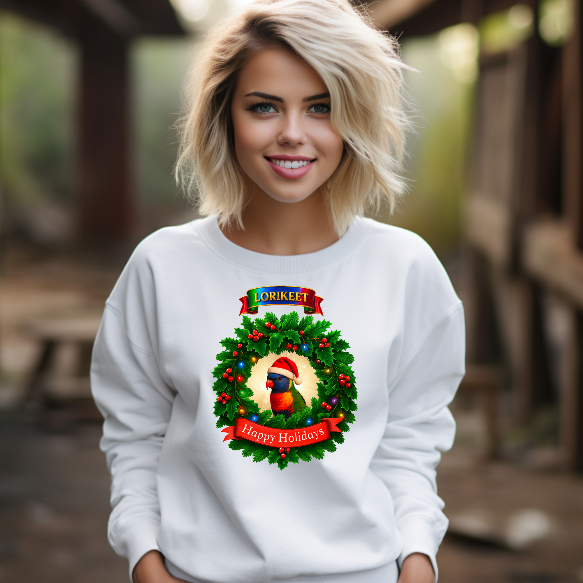 Happy Holidays Lorikeet Sweatshirt