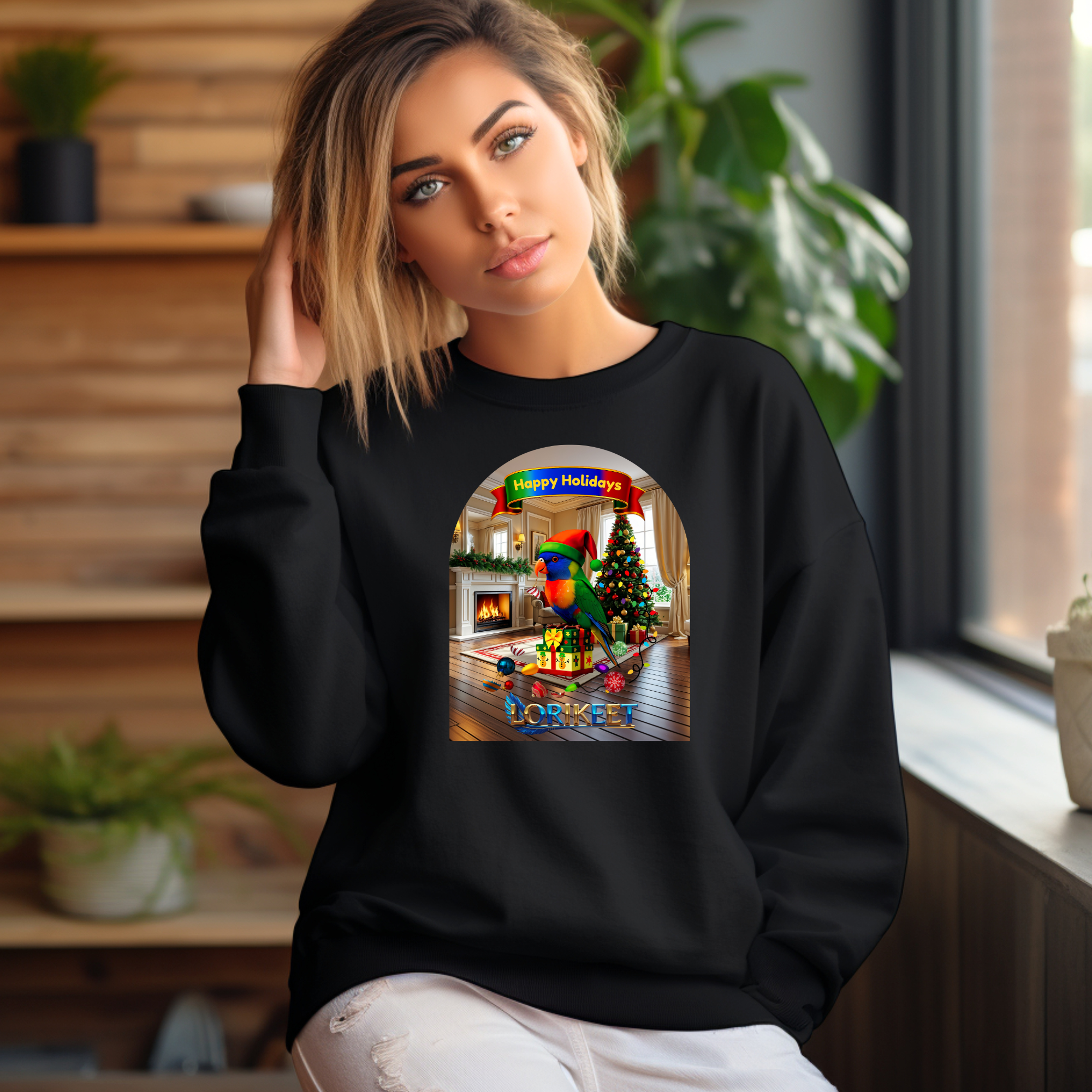 Happy Holidays Lorikeet Sweatshirt
