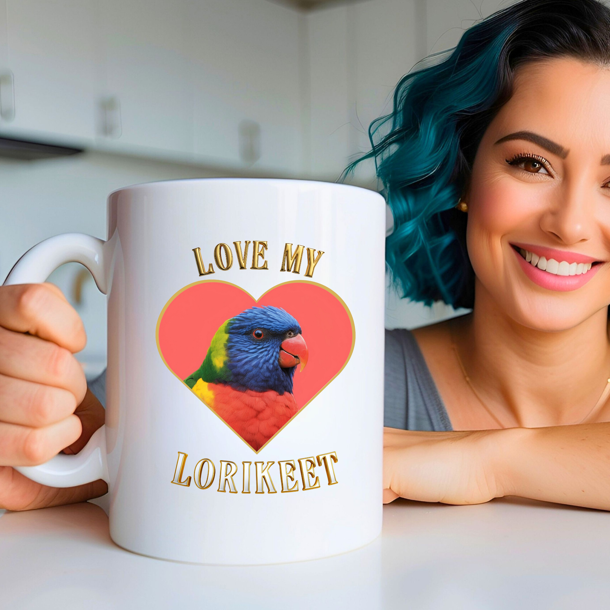 Love My Lorikeet Heart Mug