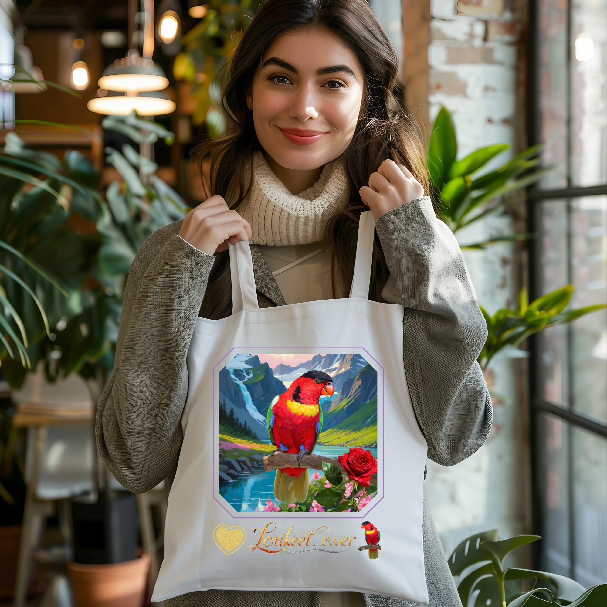 Red Lorikeet Lover Tote Bag