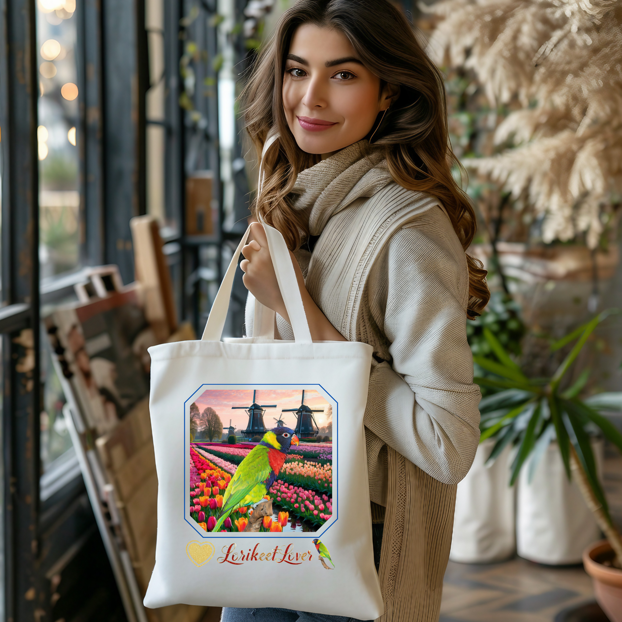 Green Lorikeet Lover Tote Bag