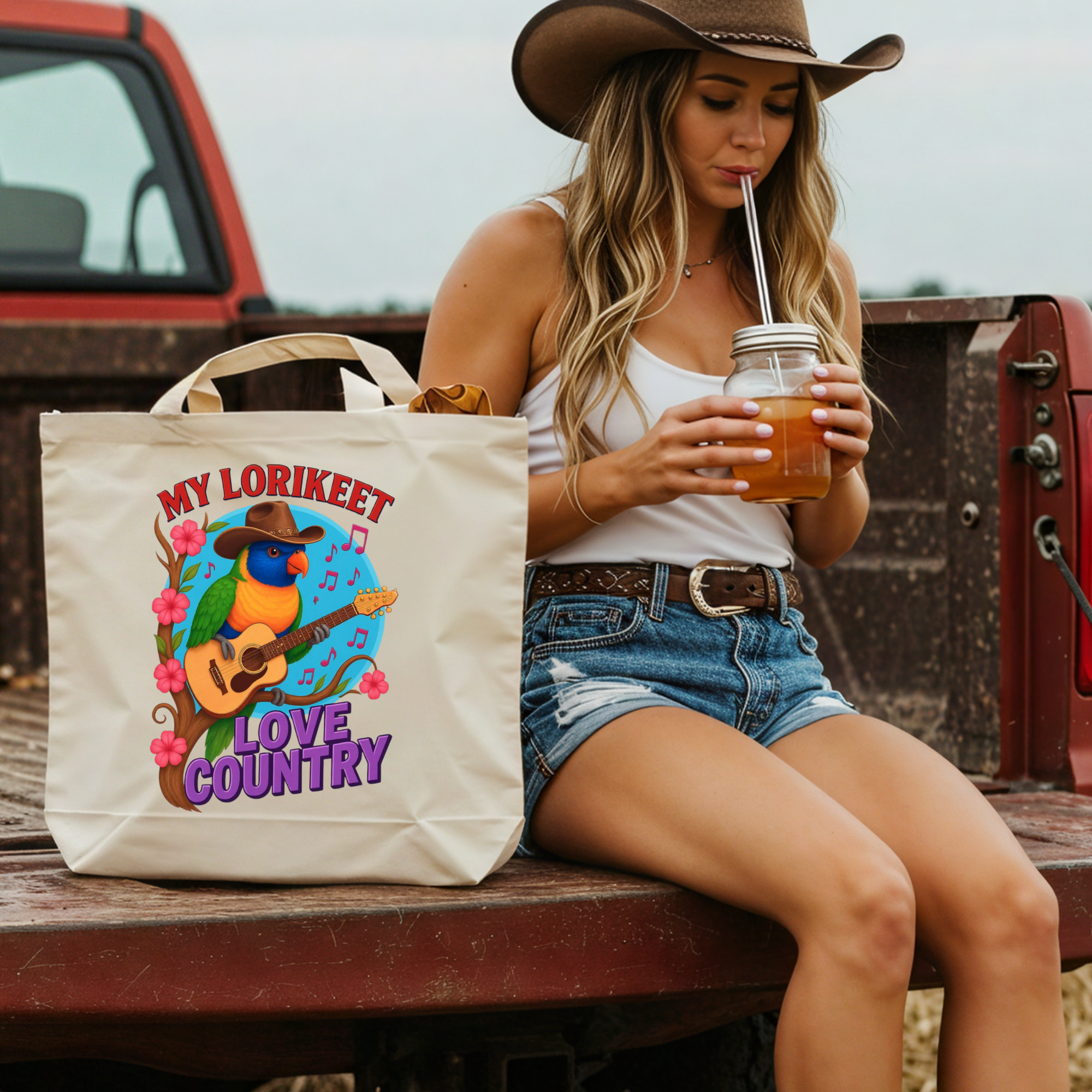Lorikeet Loves Country Tote Bag