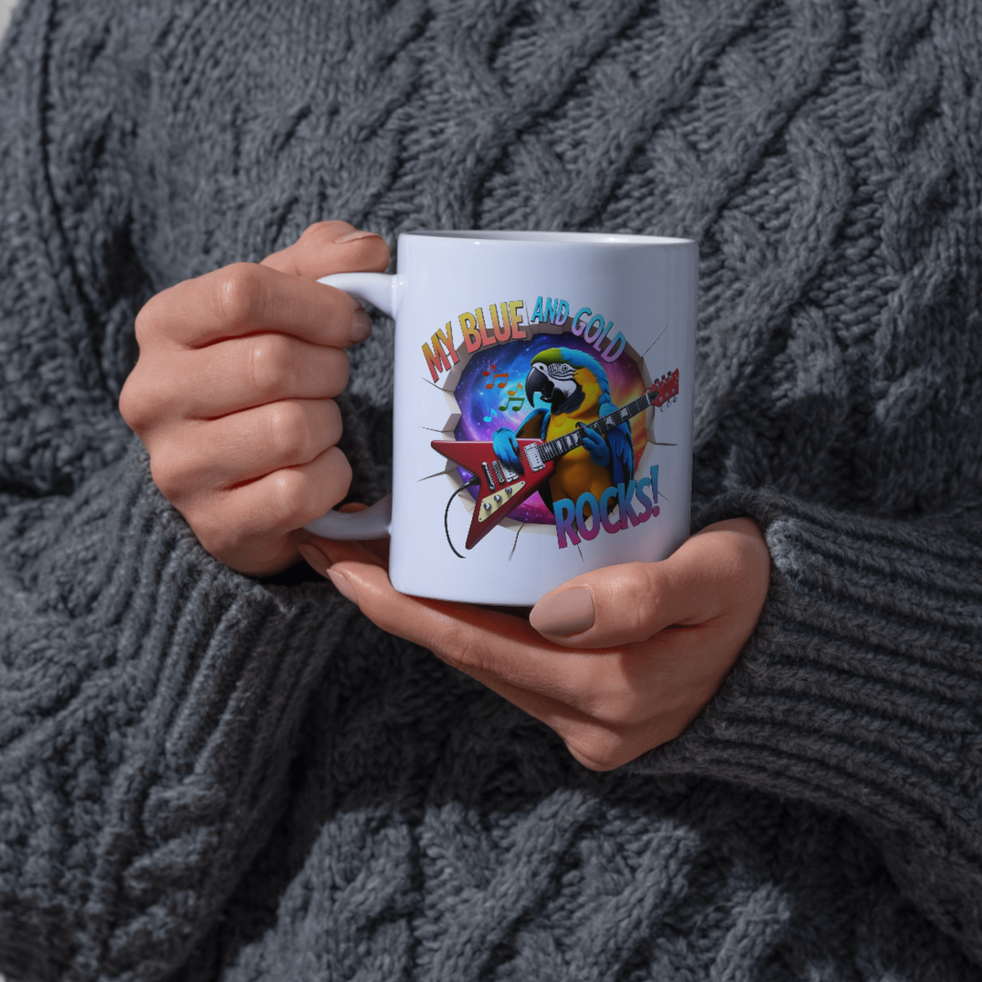 My Blue & Gold Rocks Mug