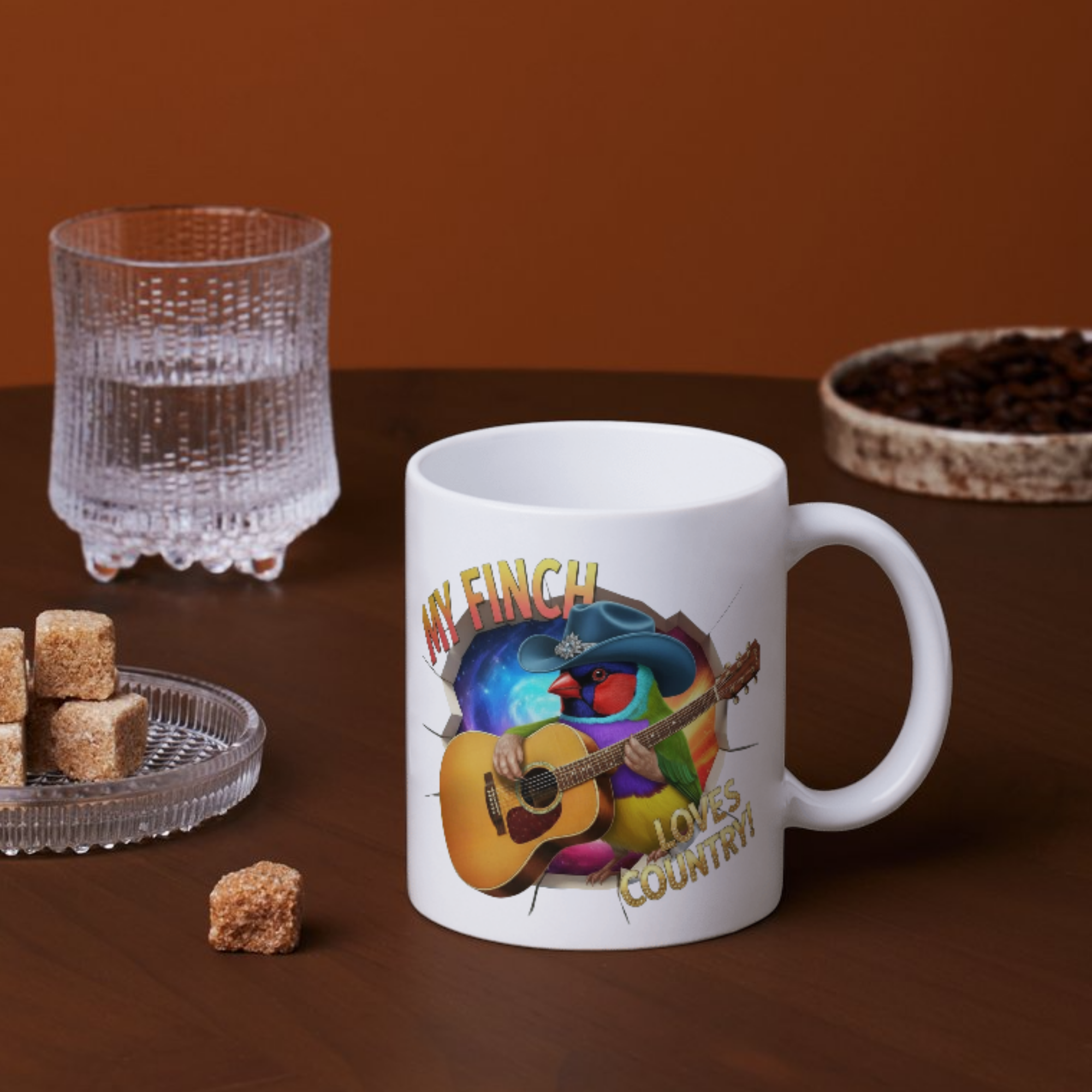 My Finch Loves Country Mug
