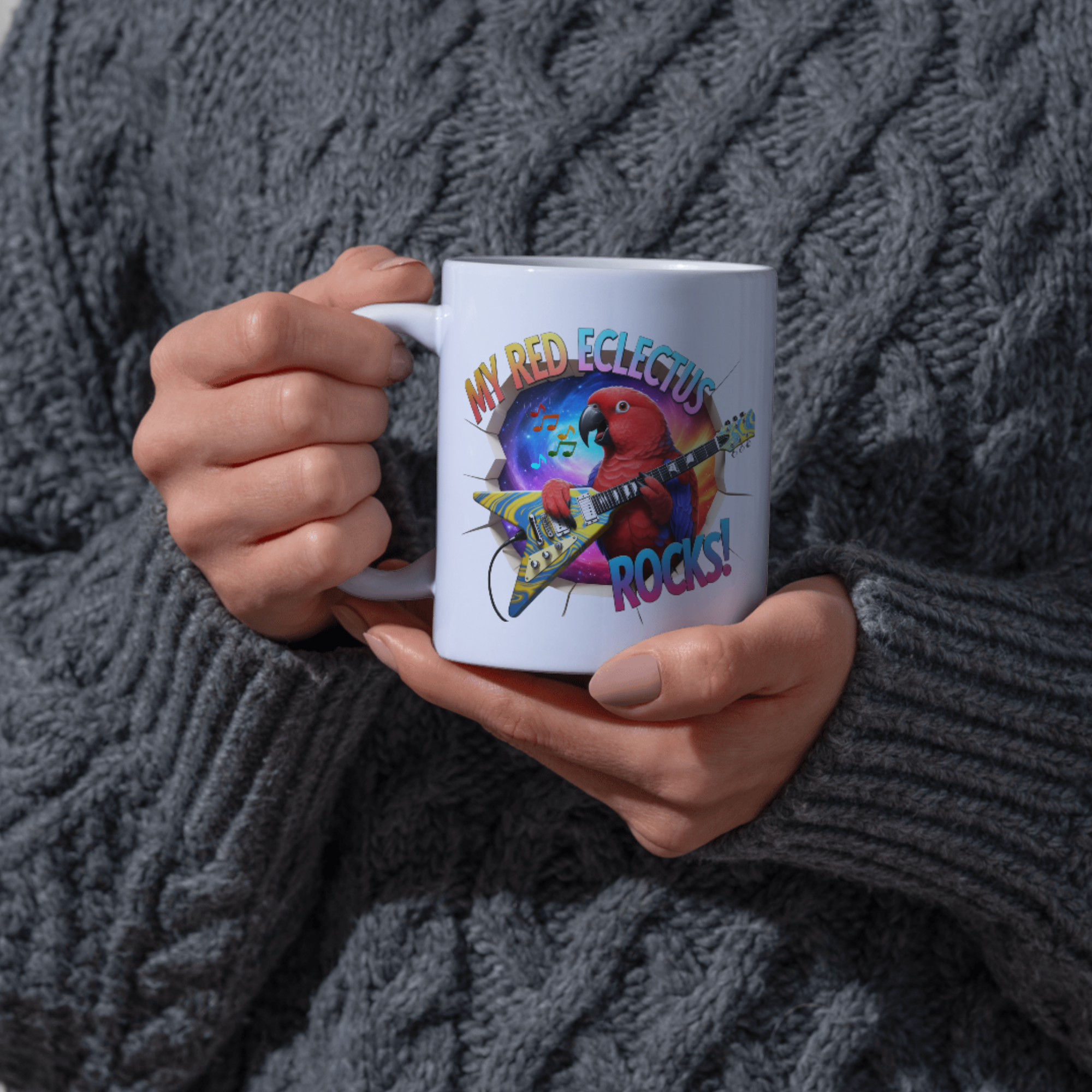 Red Eclectus Rocks Mug