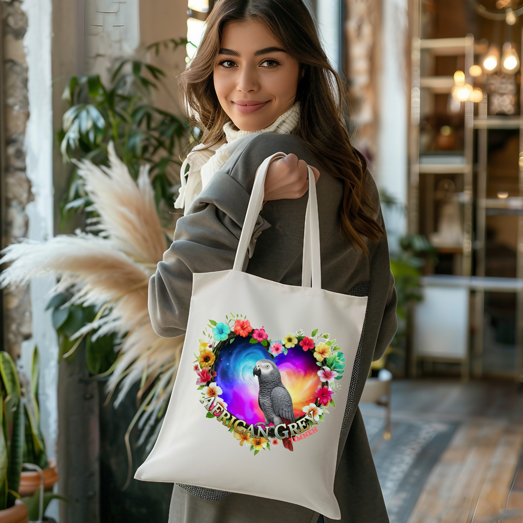 African Grey Timneh Tote Bag