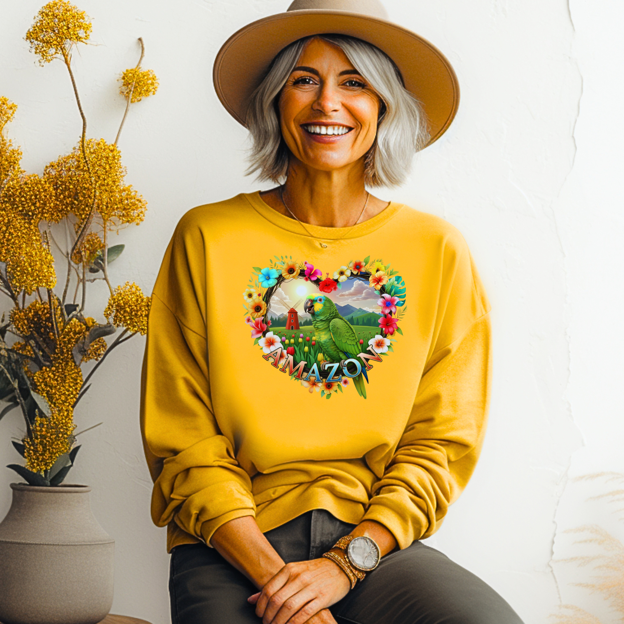 Amazon Parrot Heart Sweatshirt