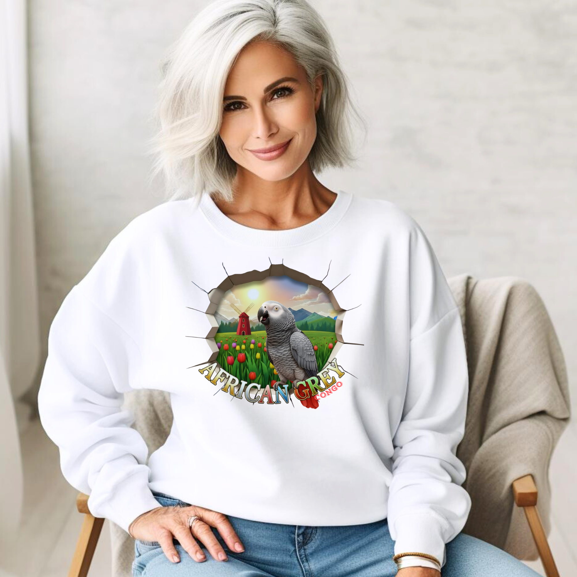African Grey Congo Sweatshirt