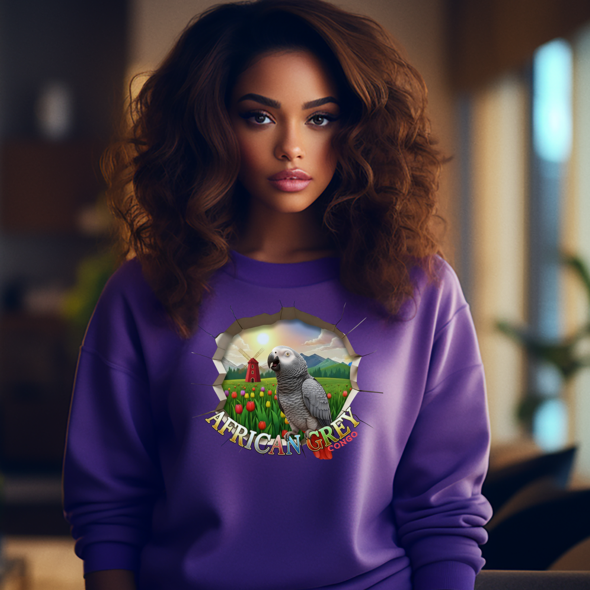African Grey Congo Sweatshirt