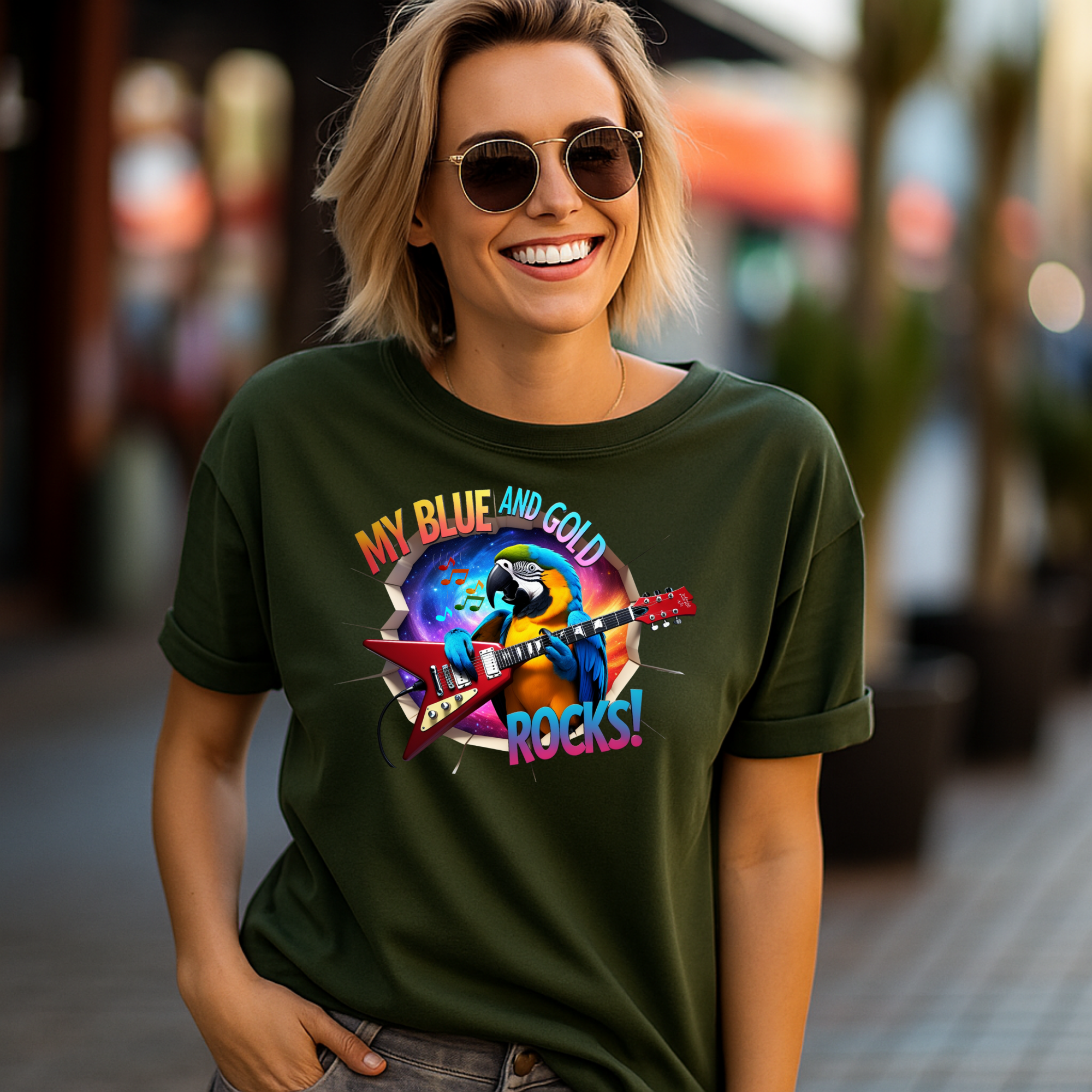 Blue And Gold Rocks T-Shirt