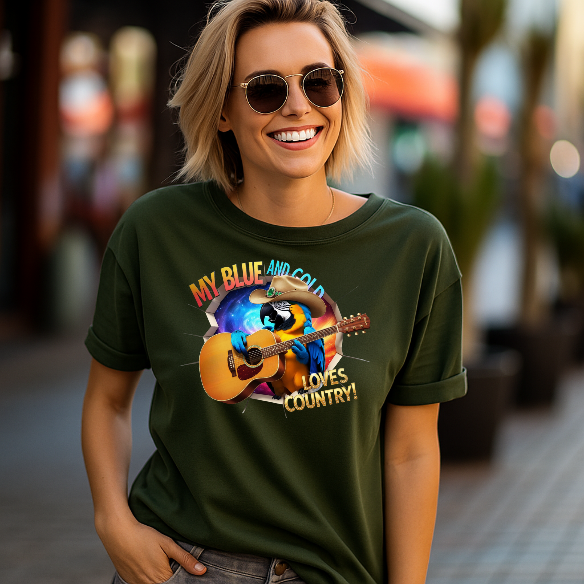 Blue And Gold Loves Country T-Shirt