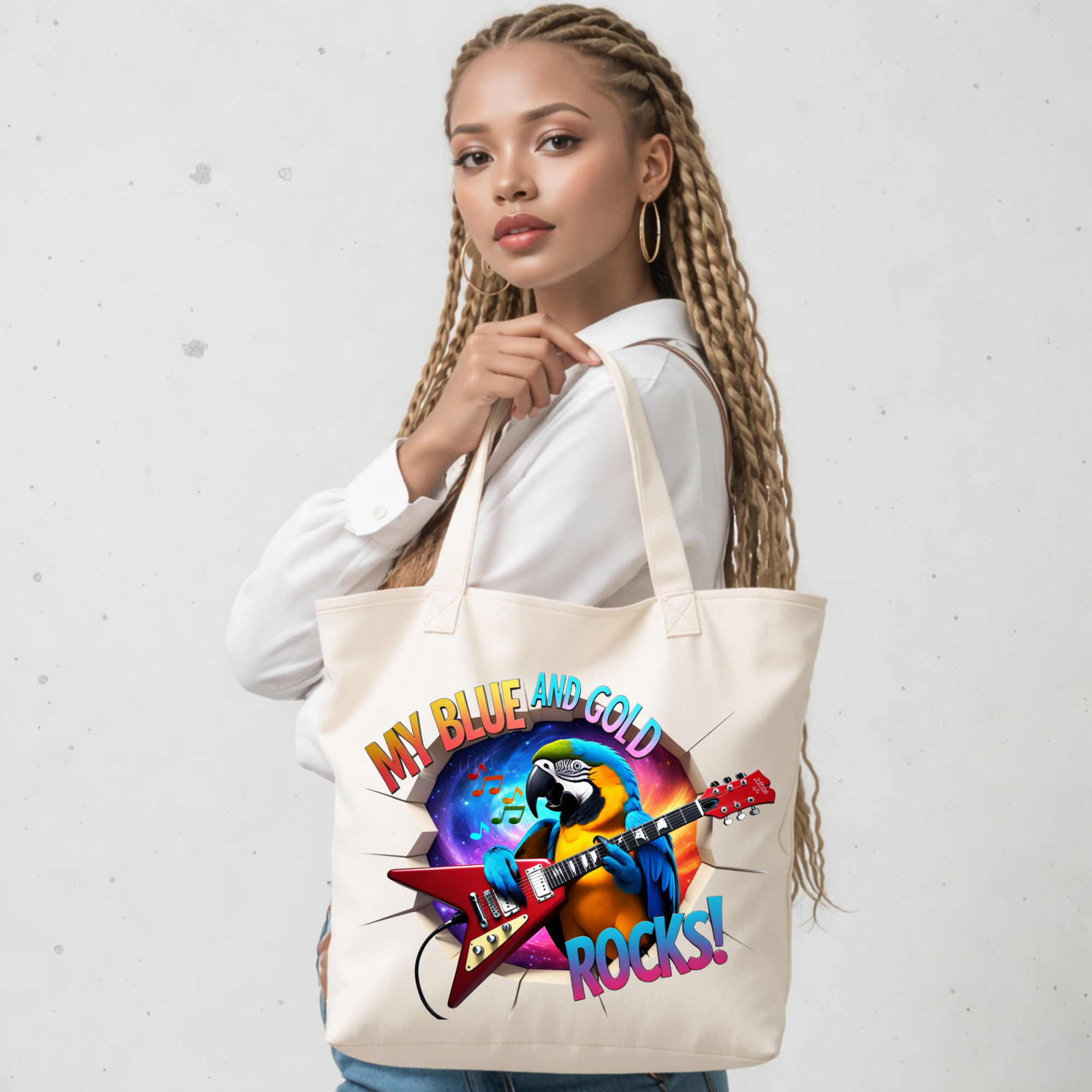 Blue And Gold Rocks Tote Bag