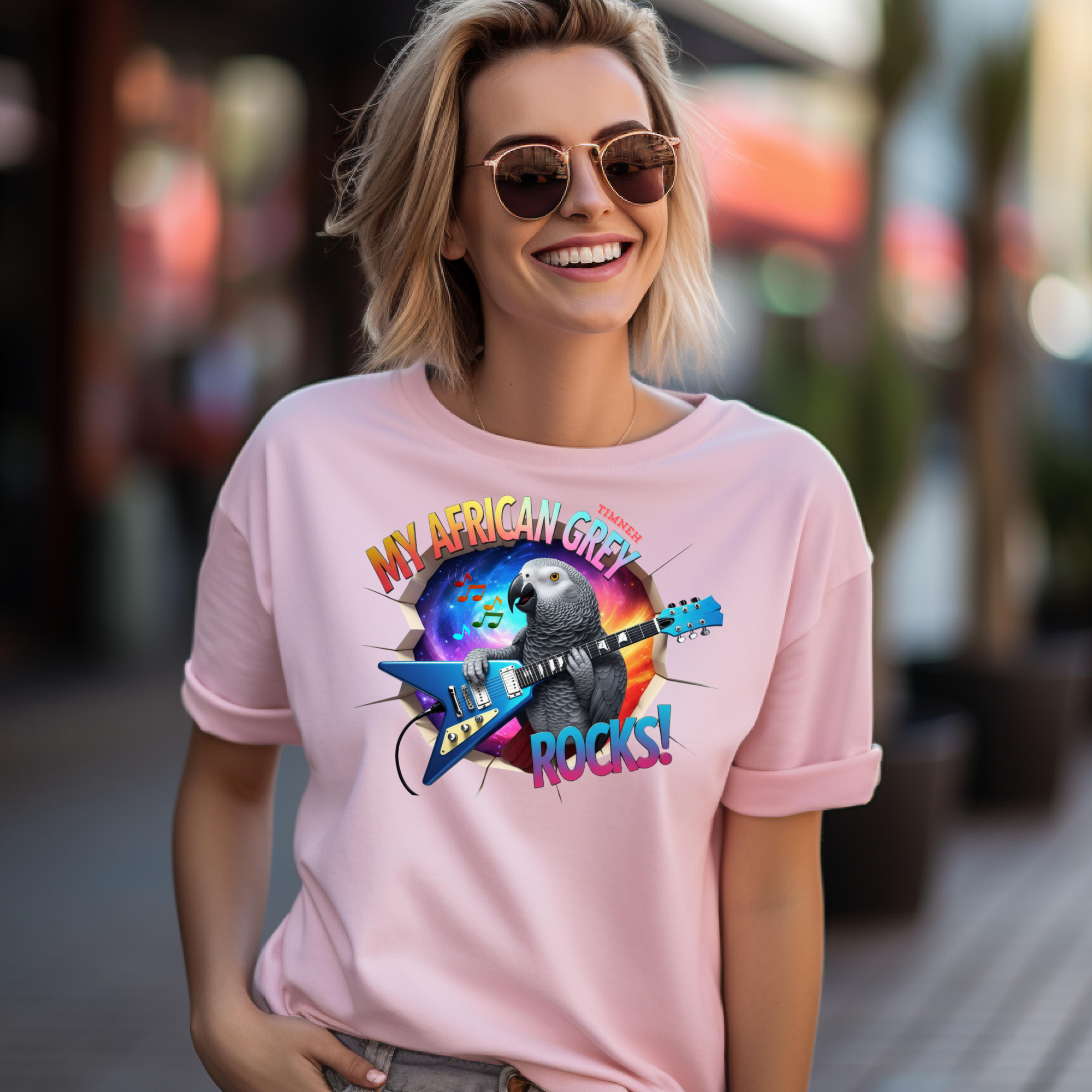 African Grey Timneh Rocks T-Shirt