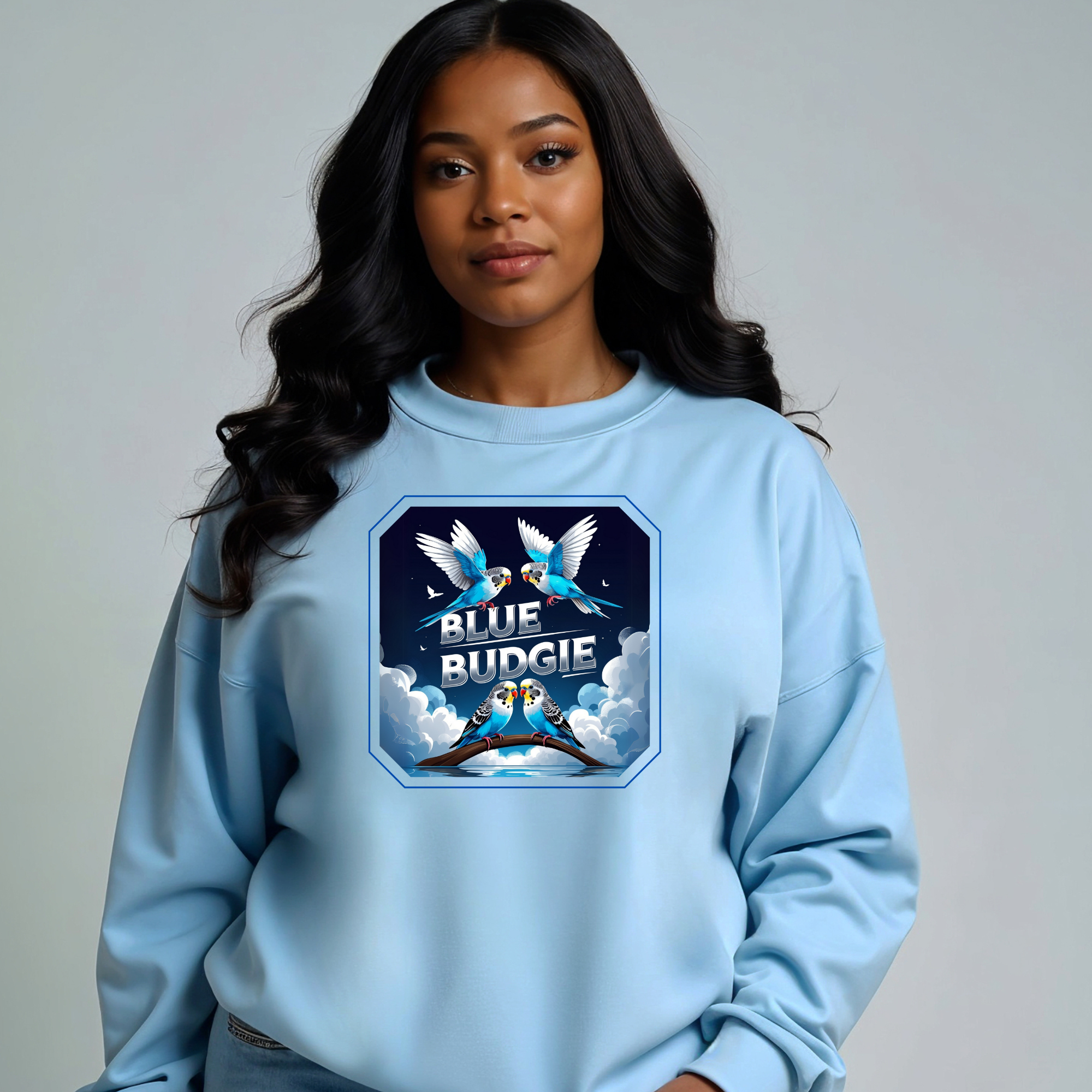 Blue Budgie Night Sky Sweatshirt