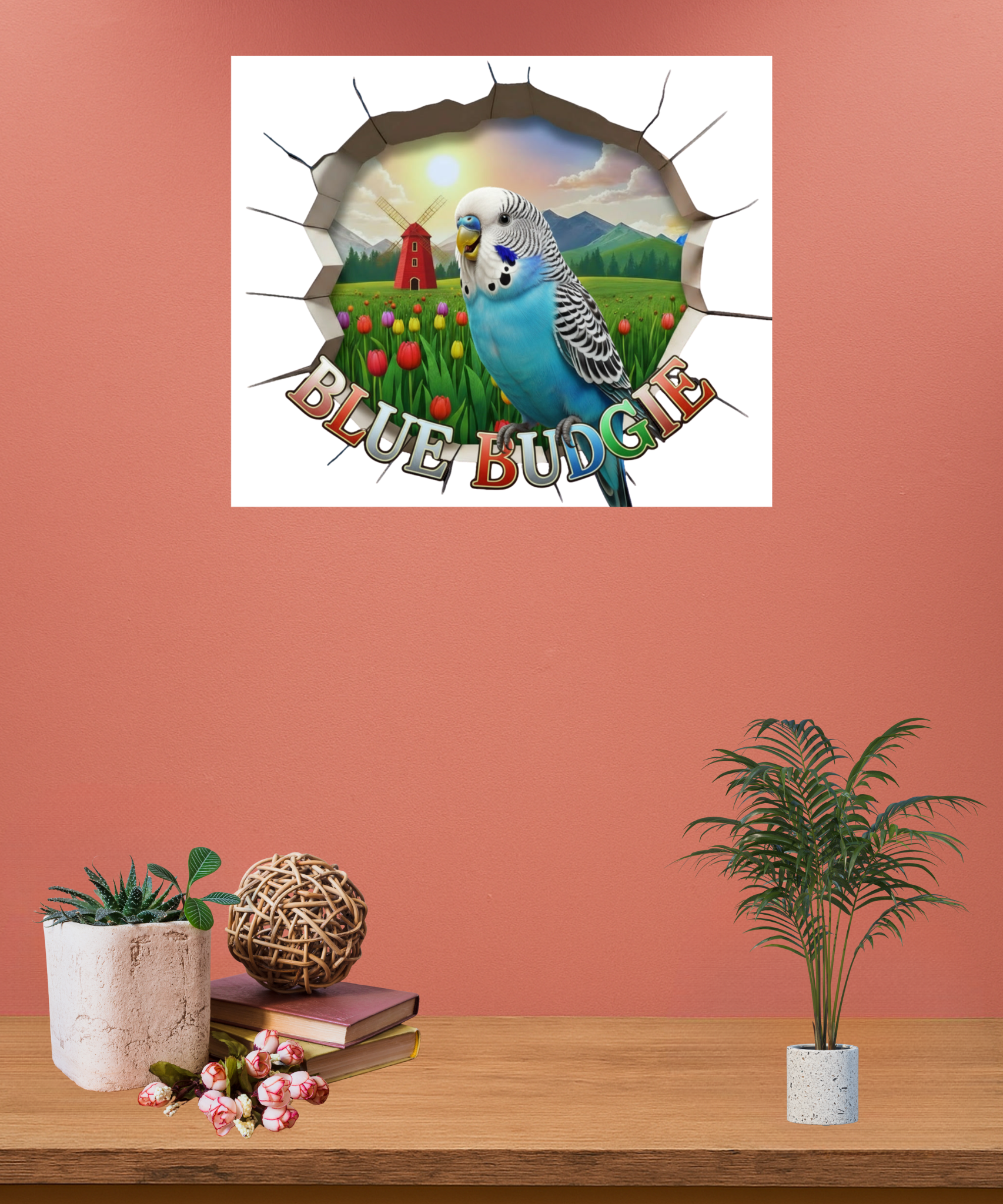 Blue Budgie Breakthrough Wall-Hanging