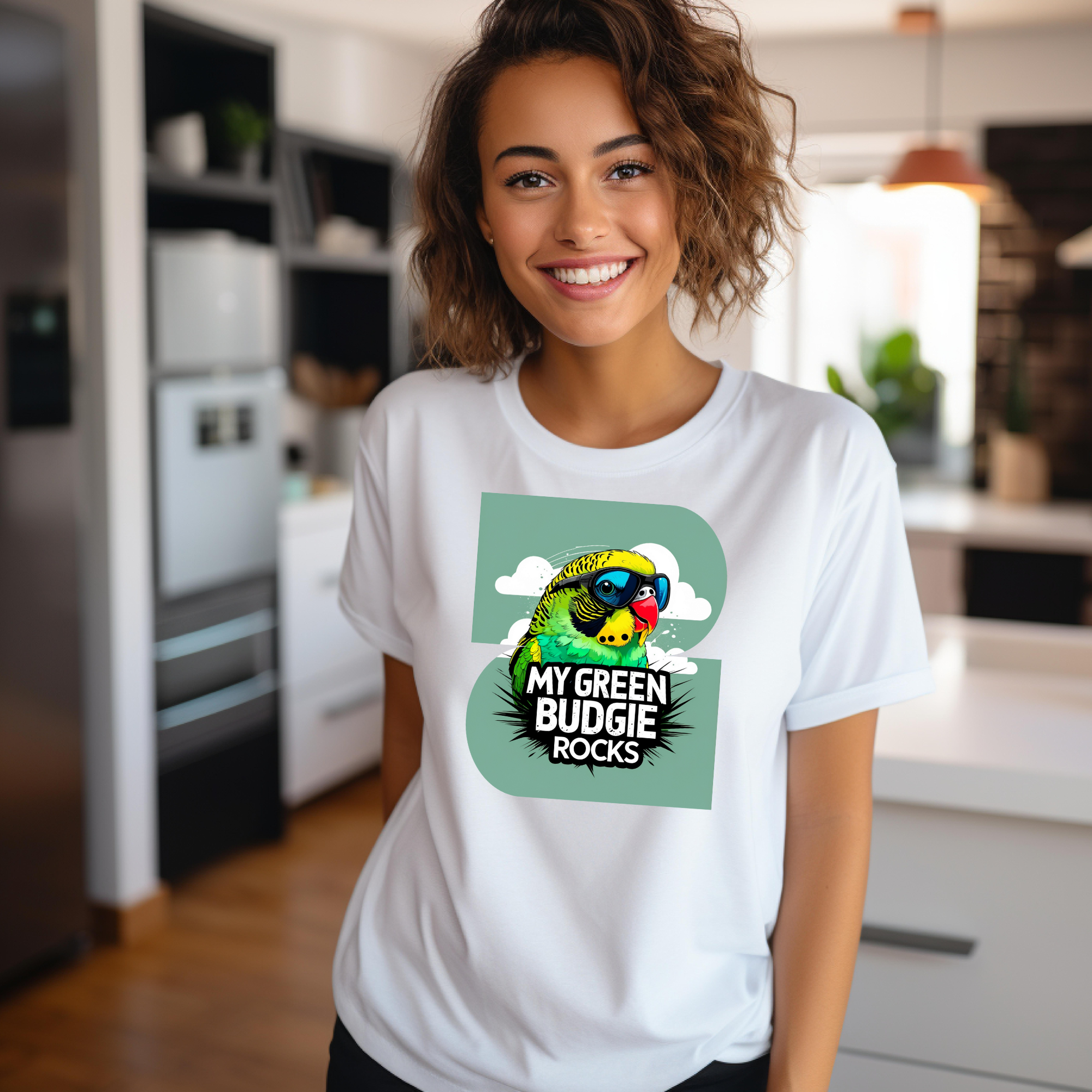 My Green Budgie Rocks T-Shirt