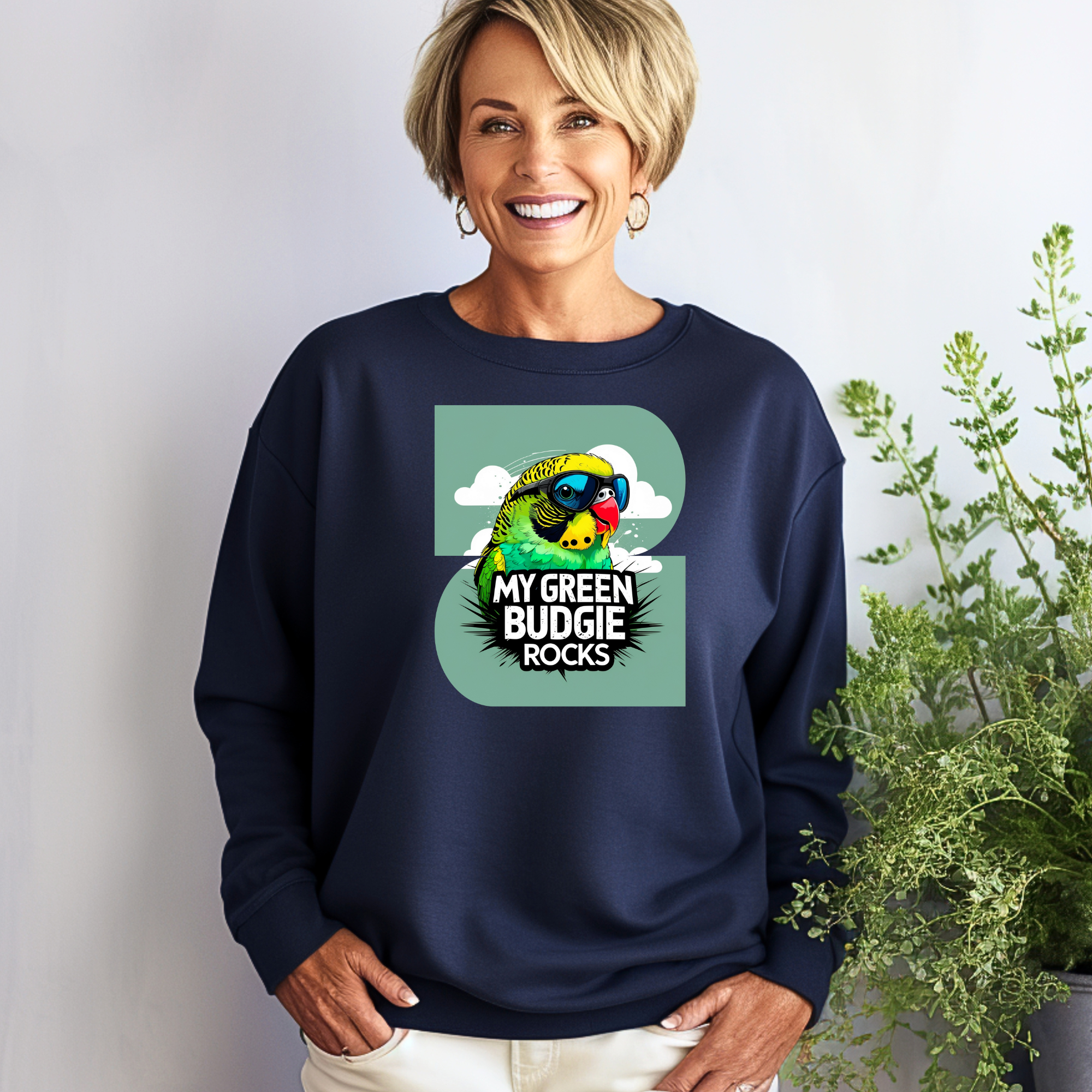 My Green Budgie Rocks Sweatshirt