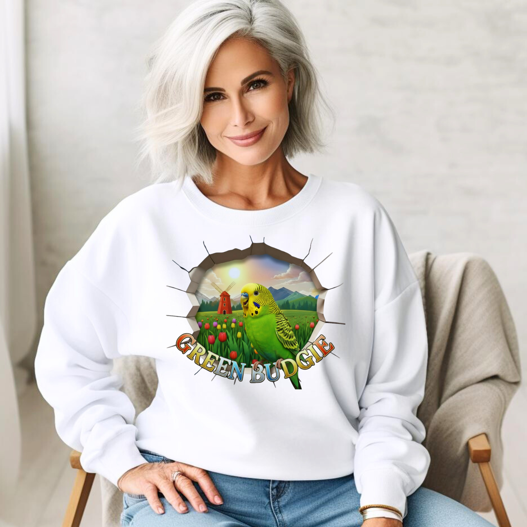 Green Budgie Nature Sweatshirt