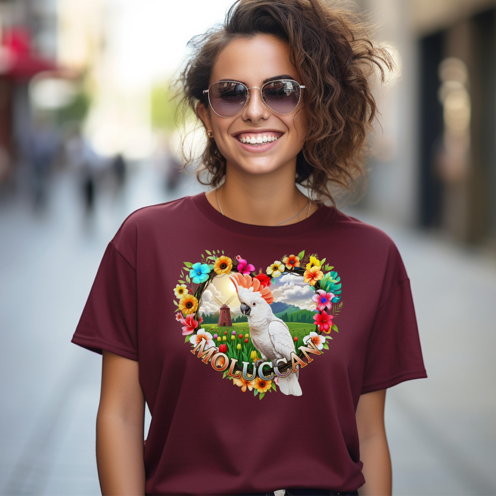 Moluccan Floral Heart T-Shirt