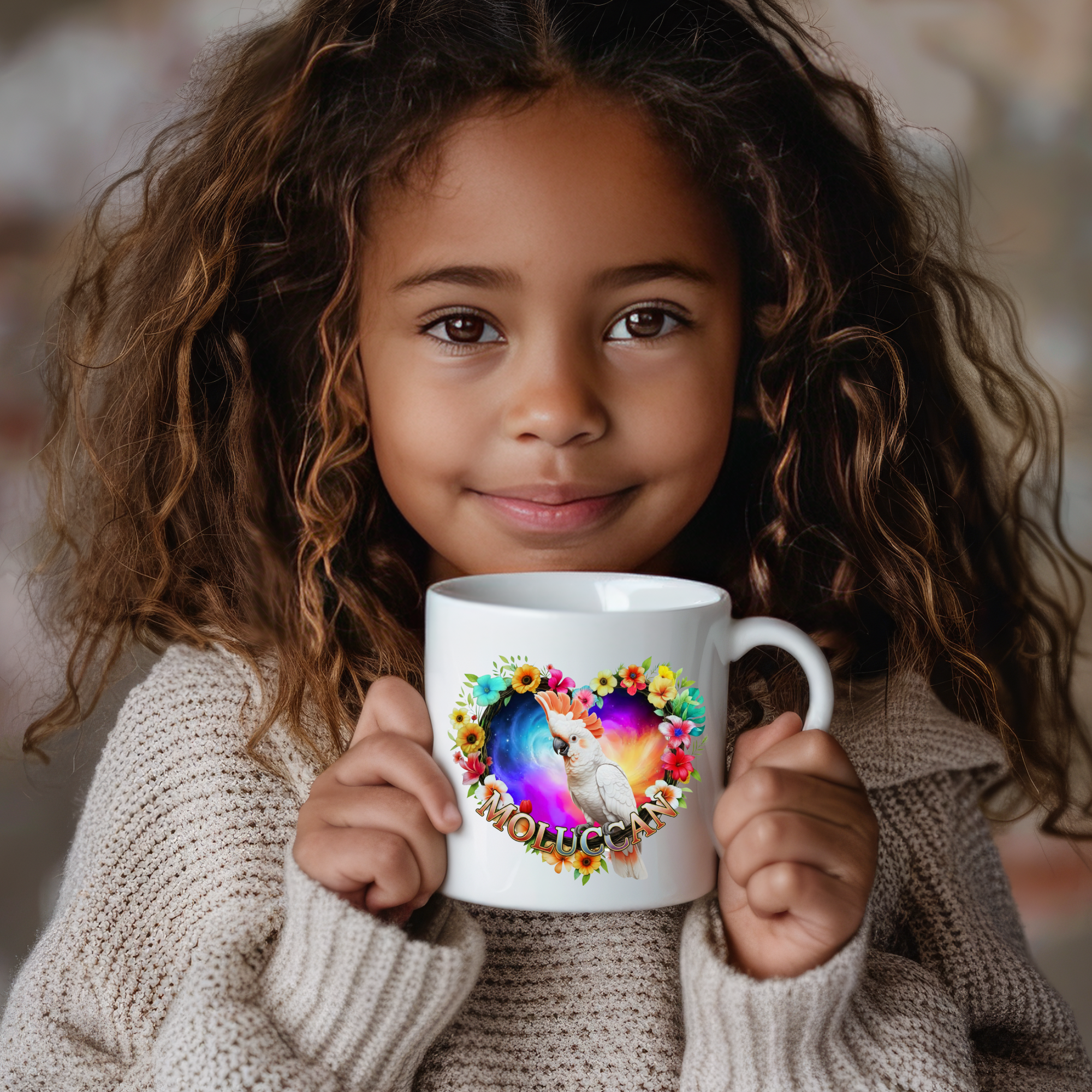 Floral Moluccan Cockatoo Mug