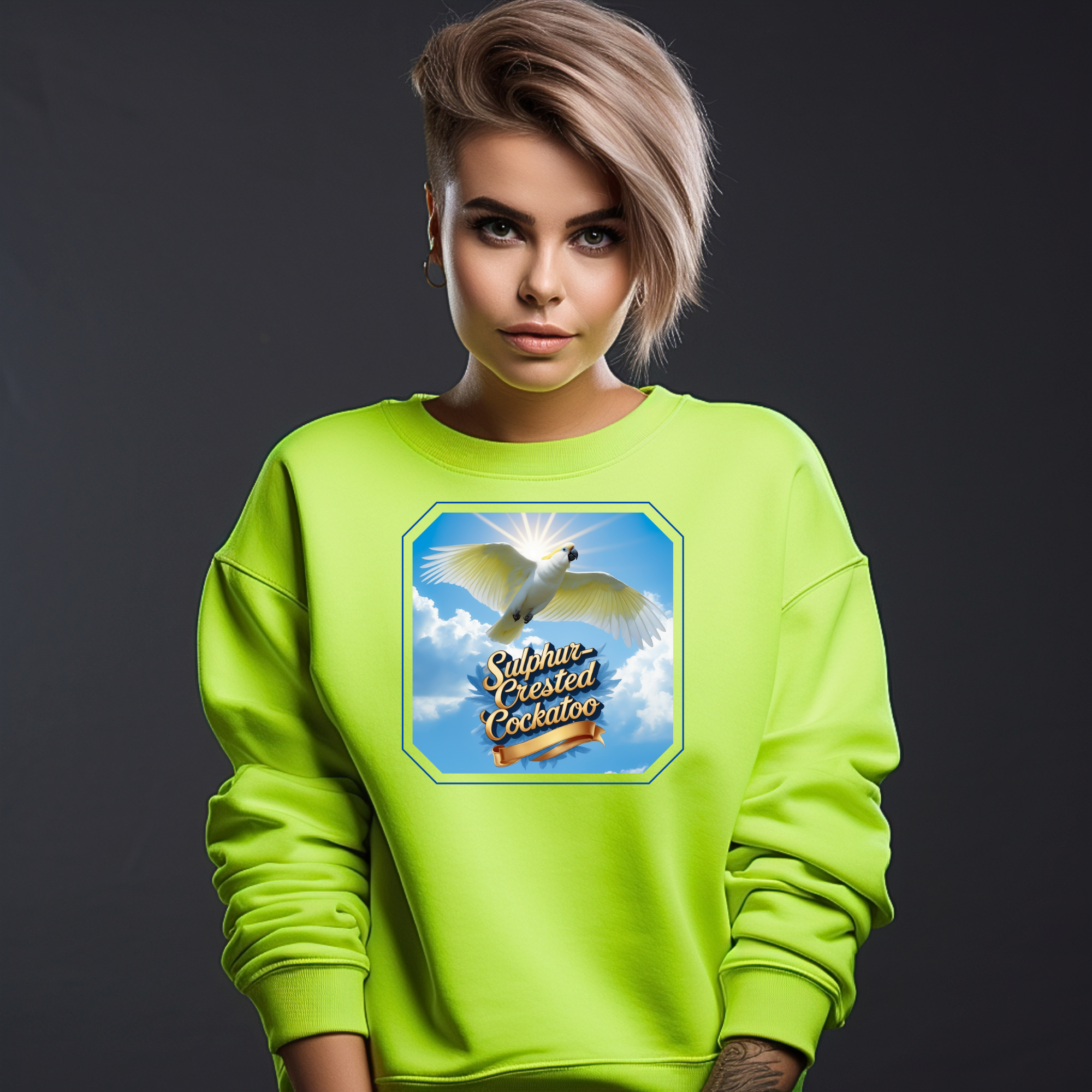 Flying Sulphur Crested Cockatoo Sweatshirt