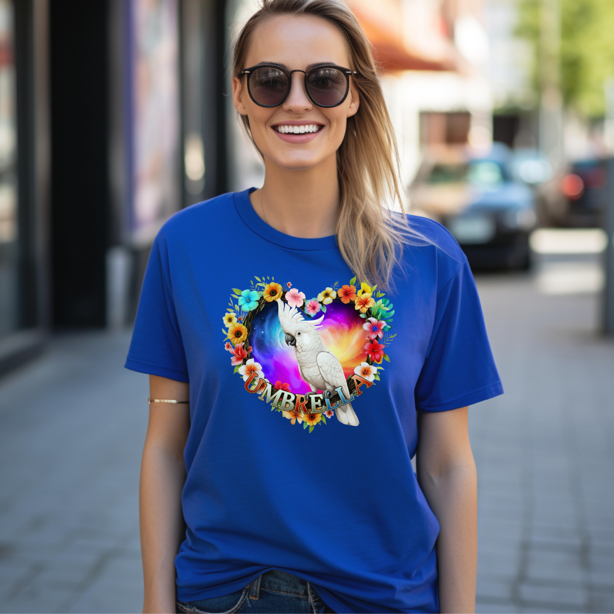 Umbrella Cockatoo Floral T-Shirt