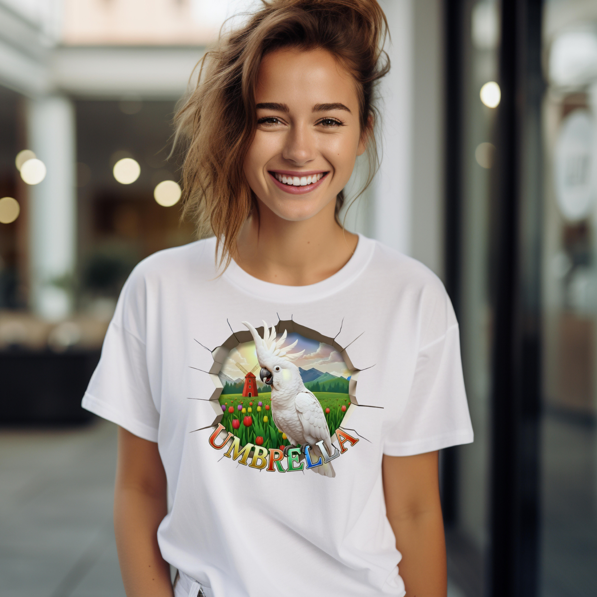 Umbrella Nature Scene T-Shirt
