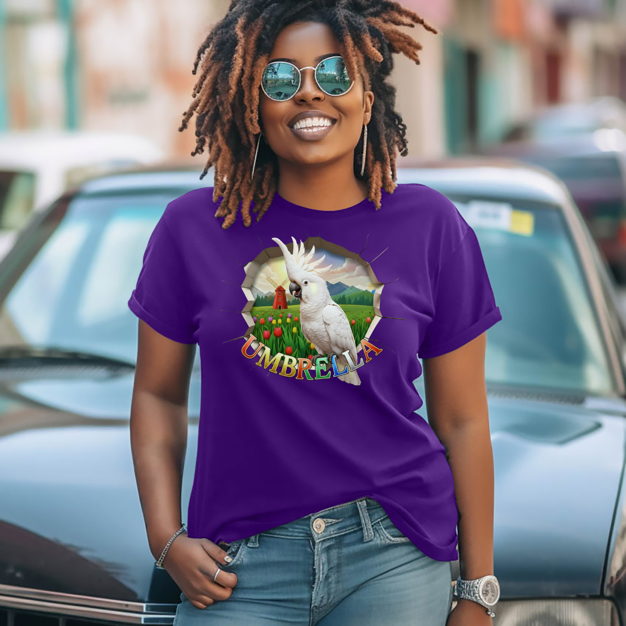 Umbrella Nature Scene T-Shirt
