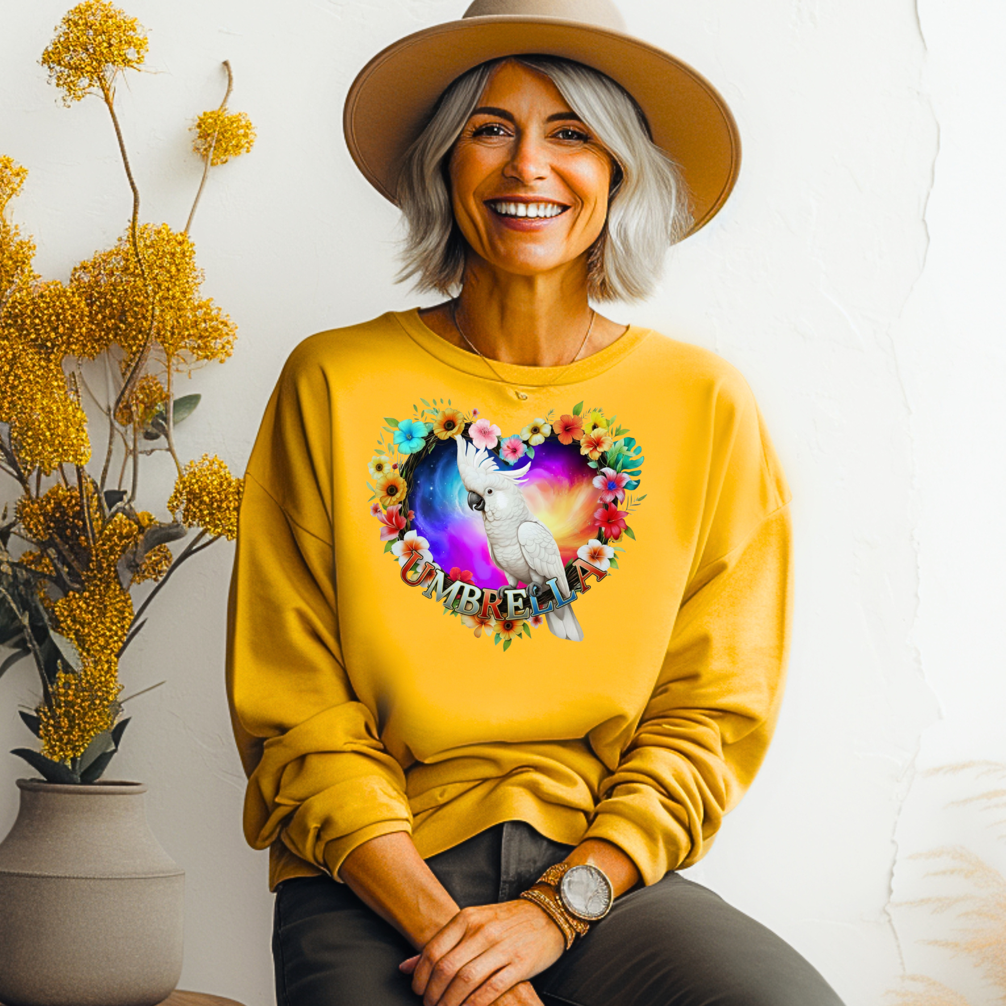 White Umbrella Cockatoo Sweatshirt
