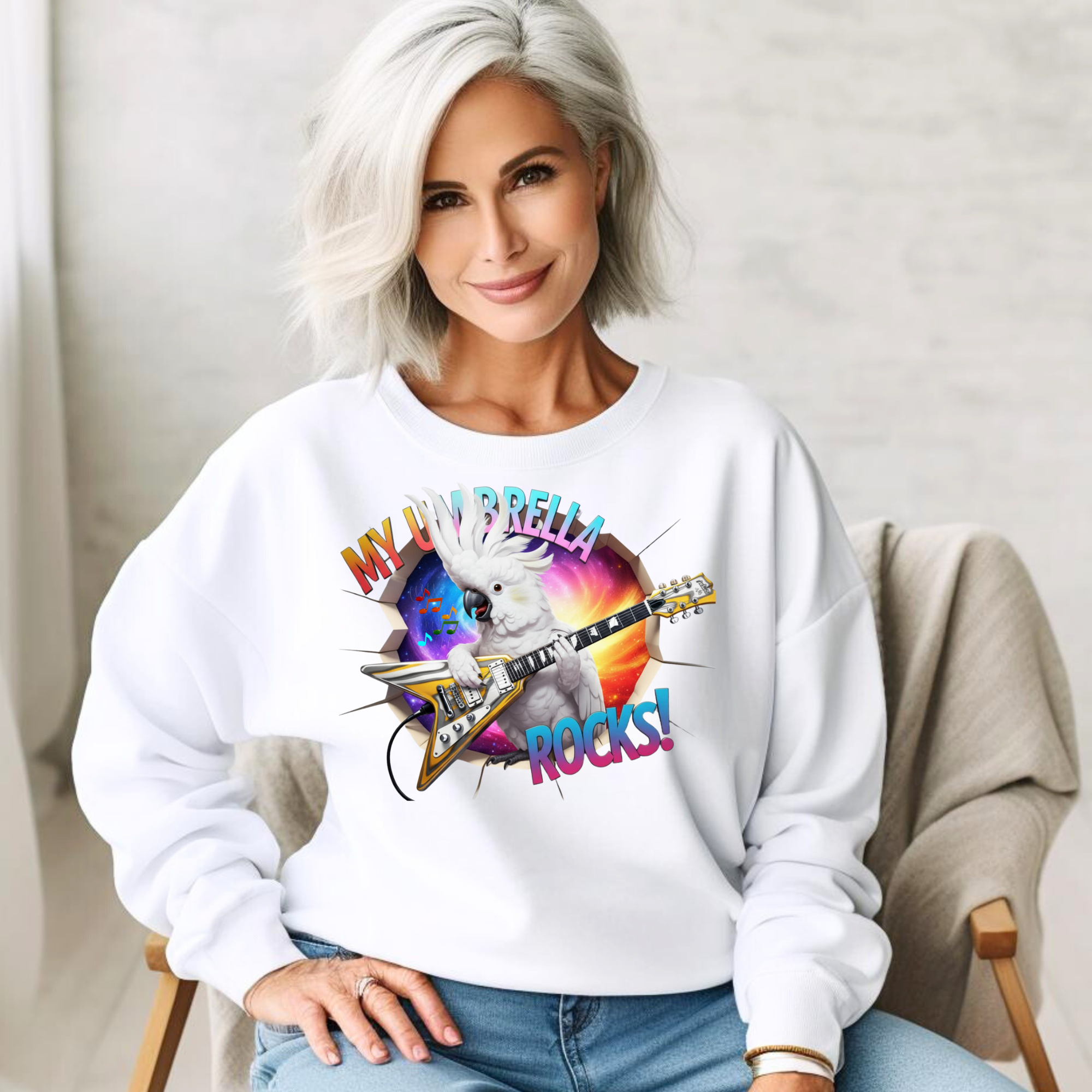 Umbrella Cockatoo Rocks Sweatshirt