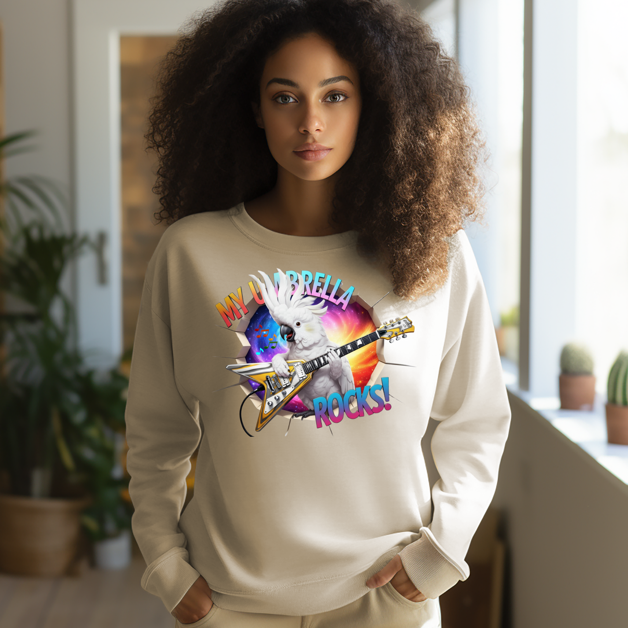 Umbrella Cockatoo Rocks Sweatshirt