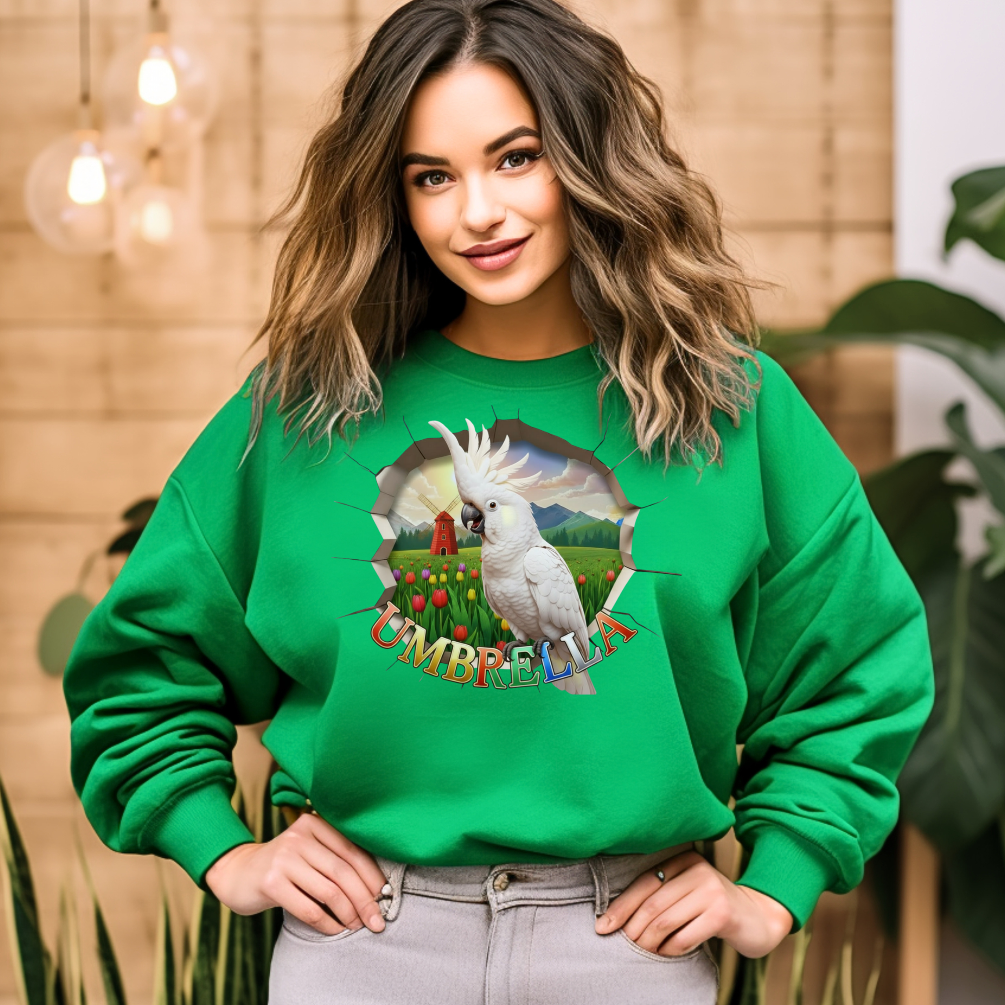 Umbrella Cockatoo Parrot Sweatshirt