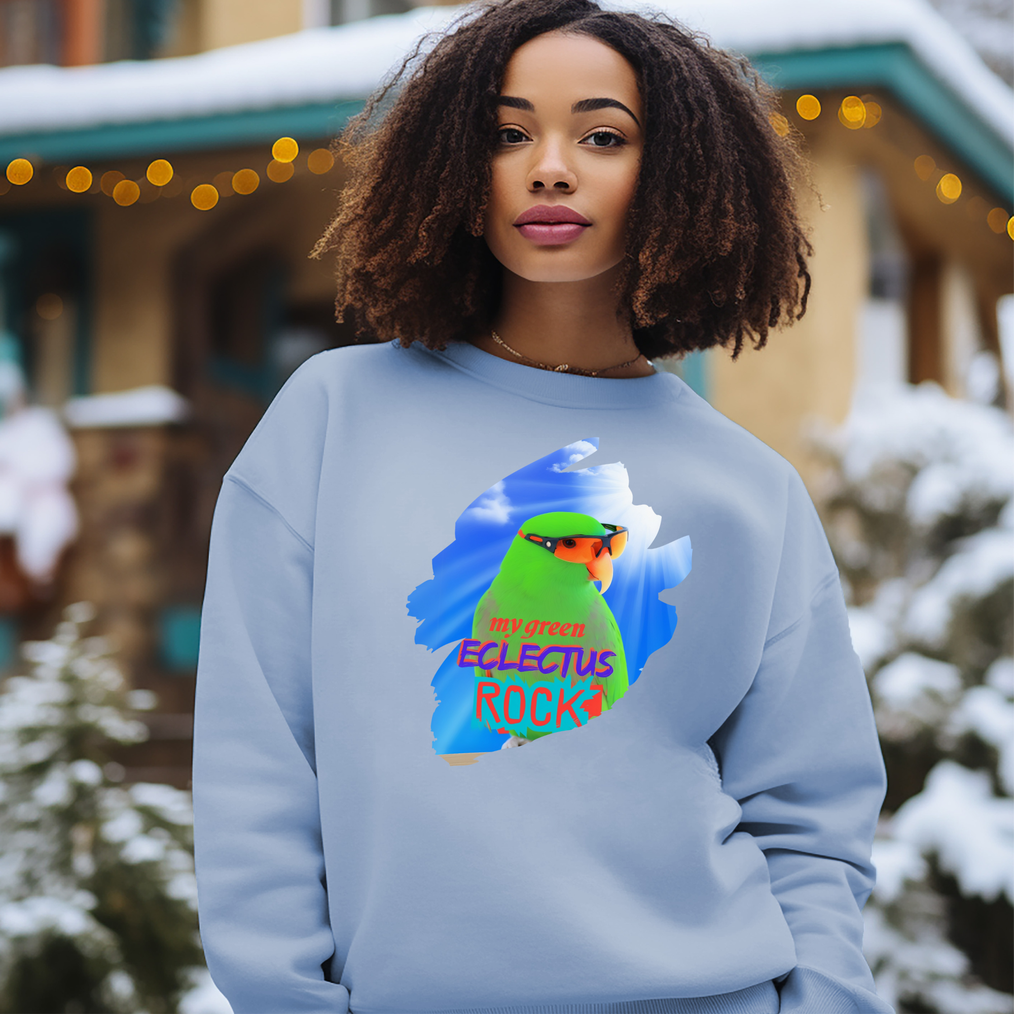Green Eclectus Sweatshirt