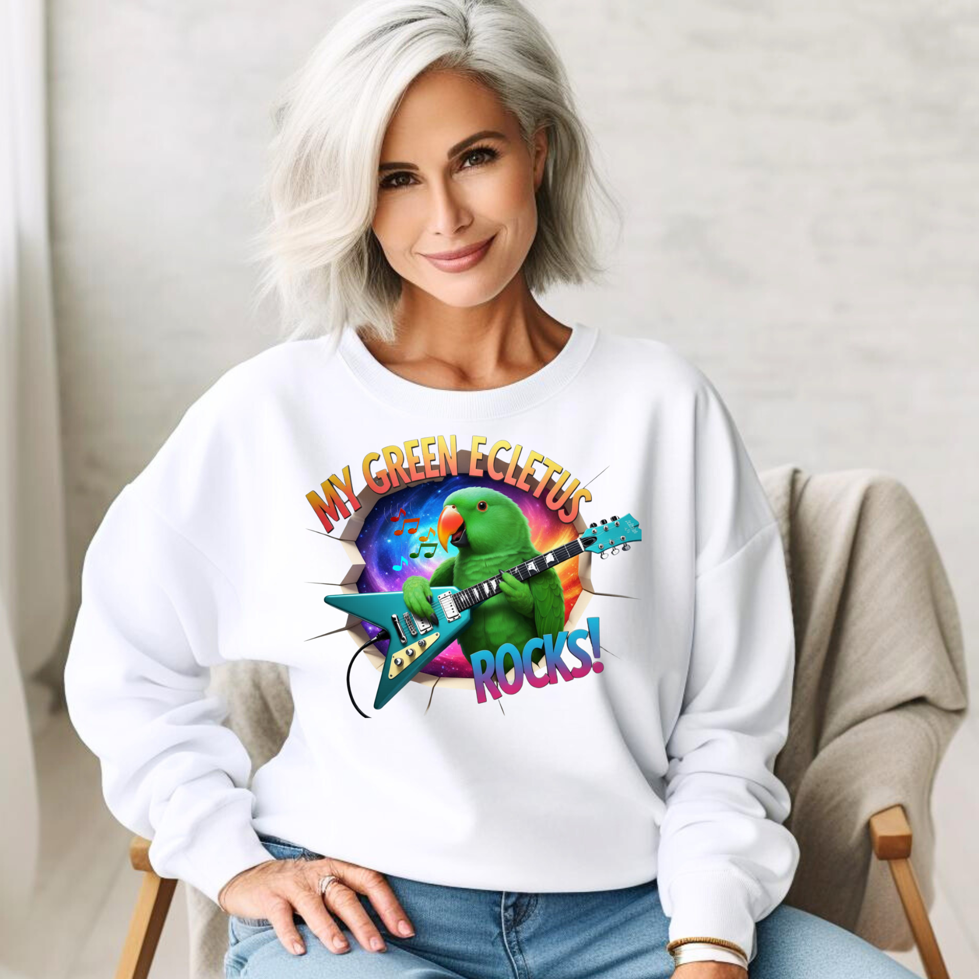 Green Eclectus Rocks Sweatshirt