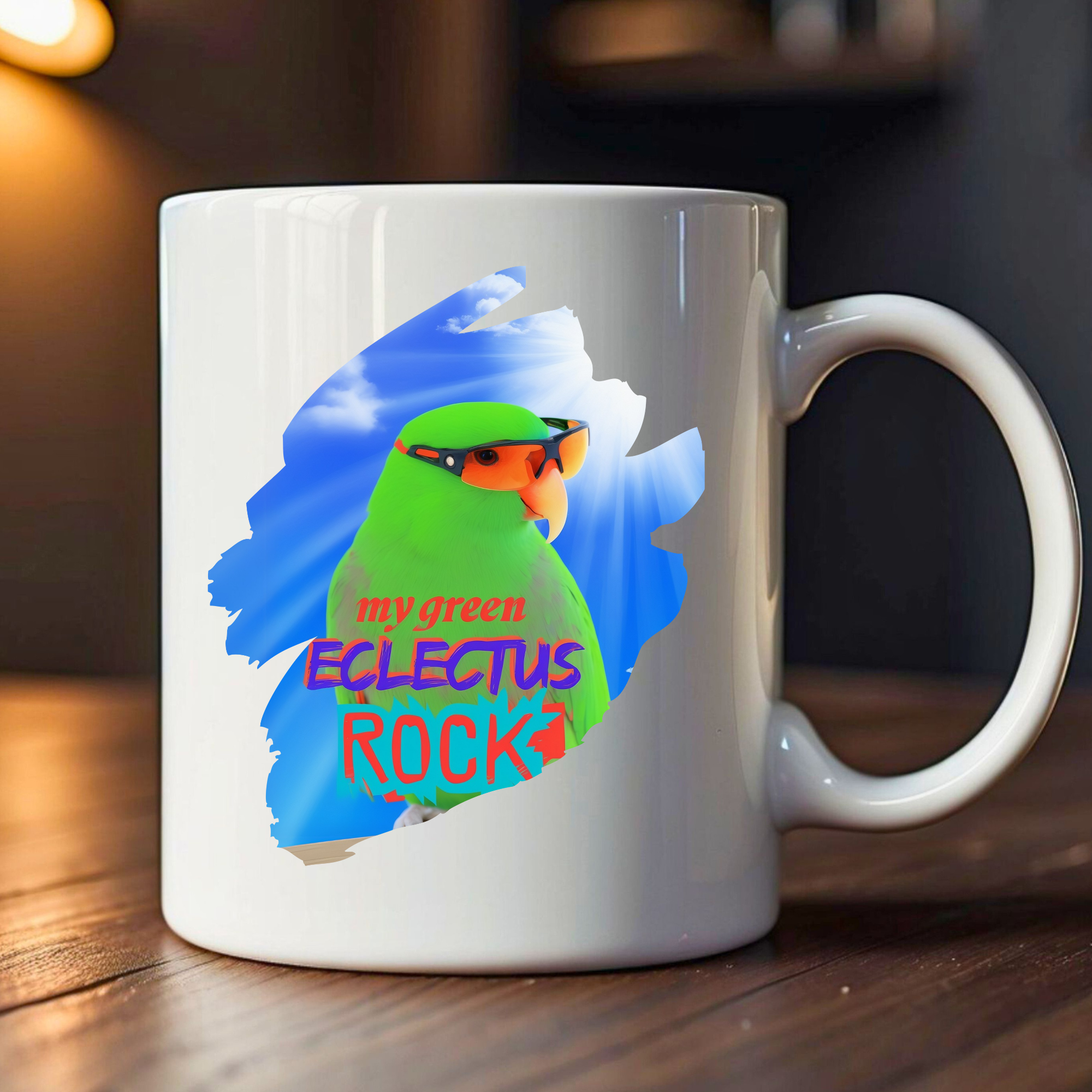 Green Eclectus Mug