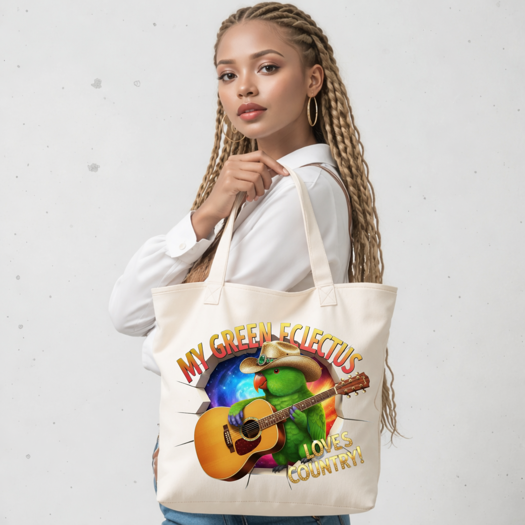 Green Eclectus Breakthrough Tote Bag